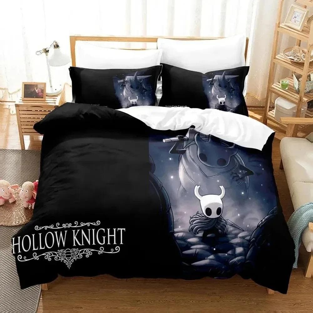 Anime Game Hollow Knight Bedding Set Duvet Cover Bed Set Quilt Cover Pillowcase Comforter king Queen Size Boys Adult Bedding Set US Full 200x230cm