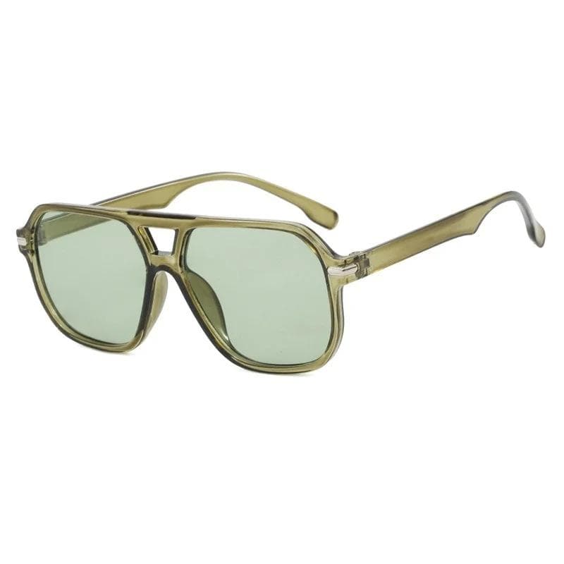 Fashion Double Beam Rivet Square Sunglasses Women Luxury Brand Designer Retro Vintage Eyewear Shadow Female