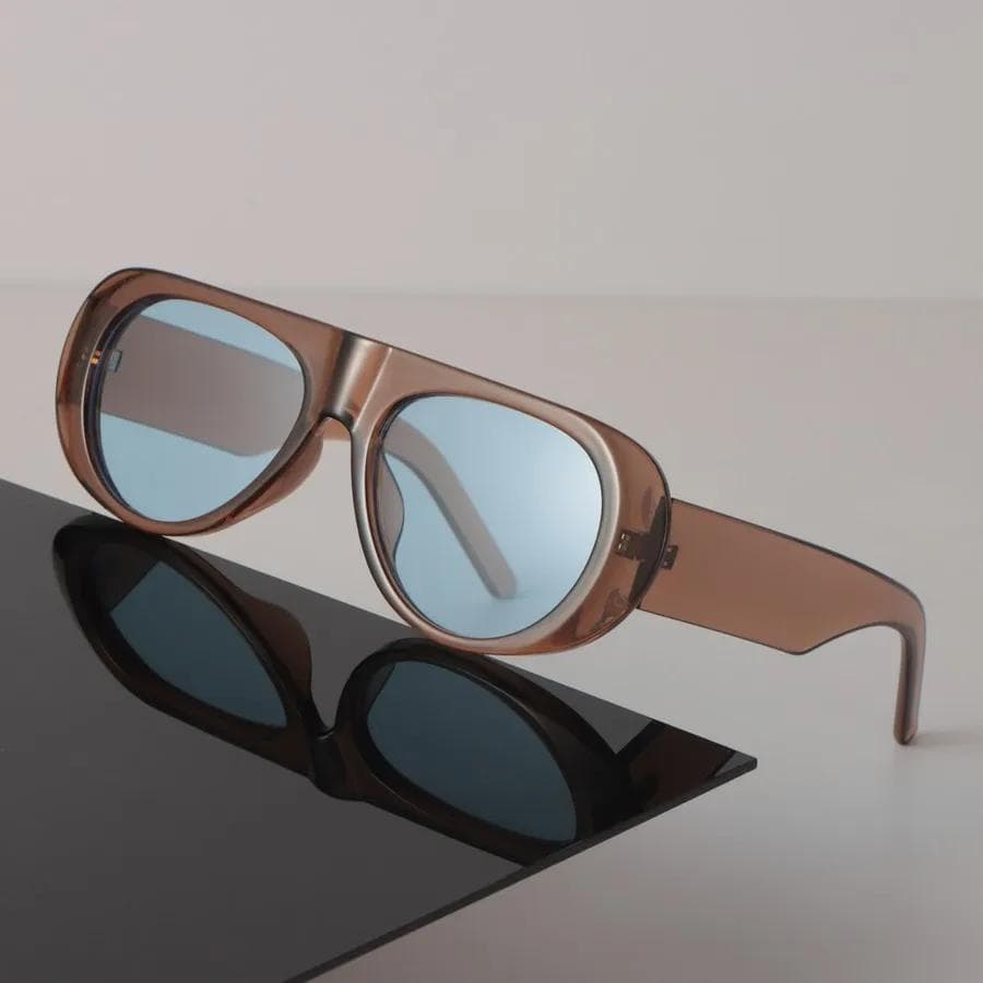 Luxury Designer Sunglasses Women Men Oval Cat Eye Candy Mirror Trendy Unisex Sexy Cool Sun Glasses Eyewear Other
