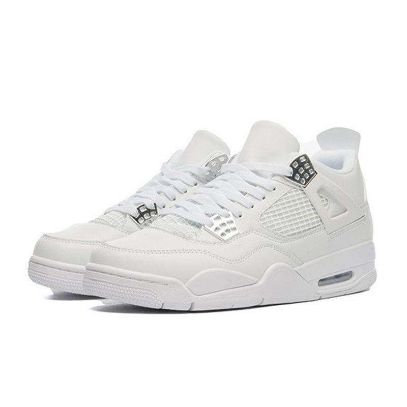 AJ4 White Cement Paris Blue Lava Cicada Wing Basketball Shoes for Men and Women 36