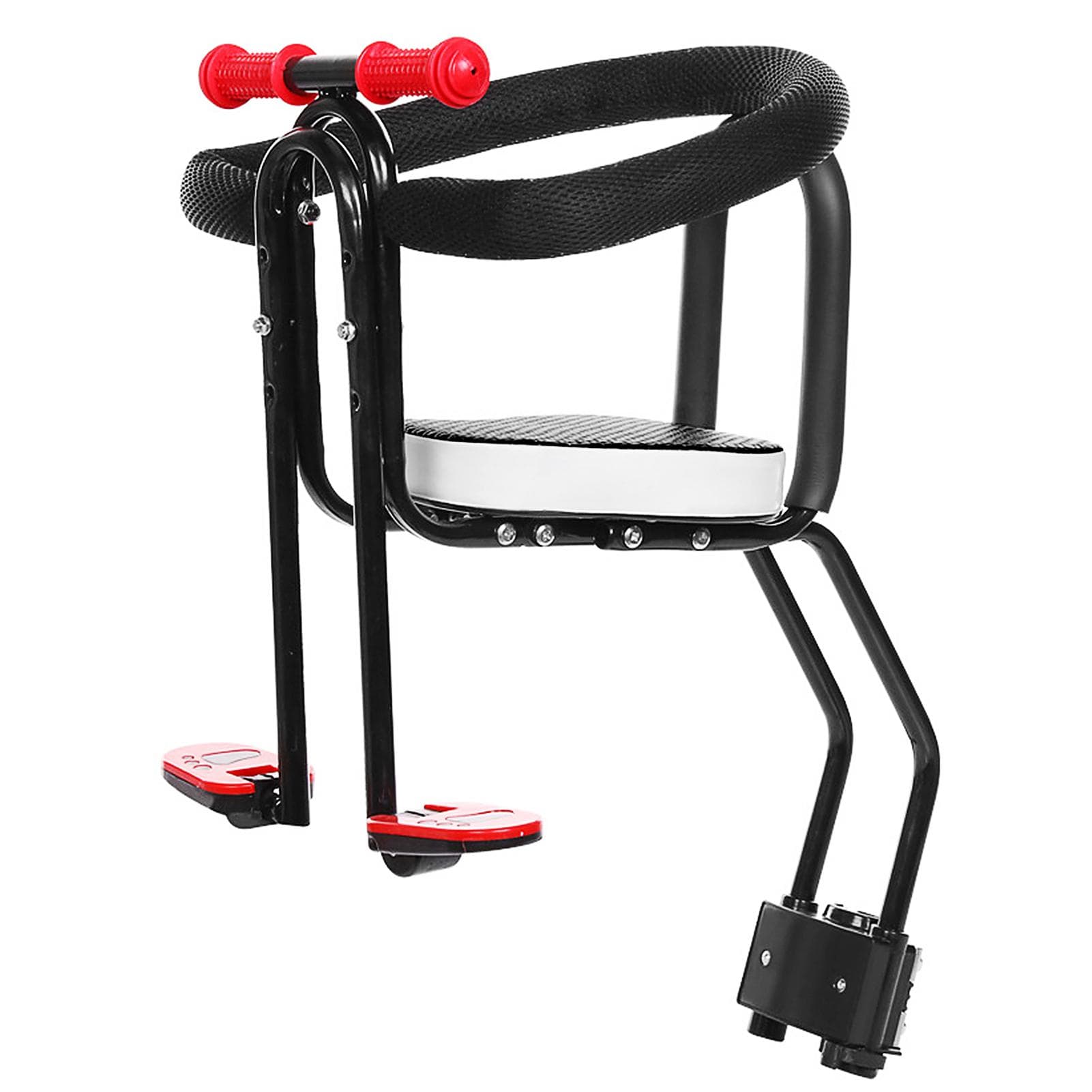 Front Bicycle Seat for Child 13 Years (Max 35KG) Front Seat Mountain Bike Seat black