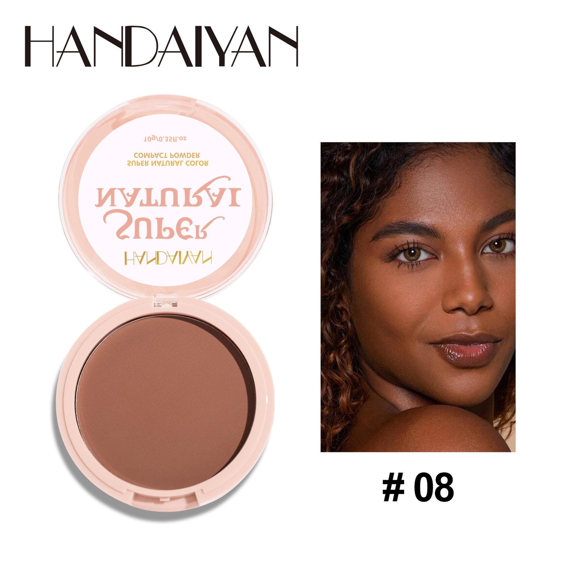 24 Hours Oil Control Makeup Powder Moisturizing Brightening Ultra-matte Press Powder Nature Waterproof Lasting Setting Powder 08