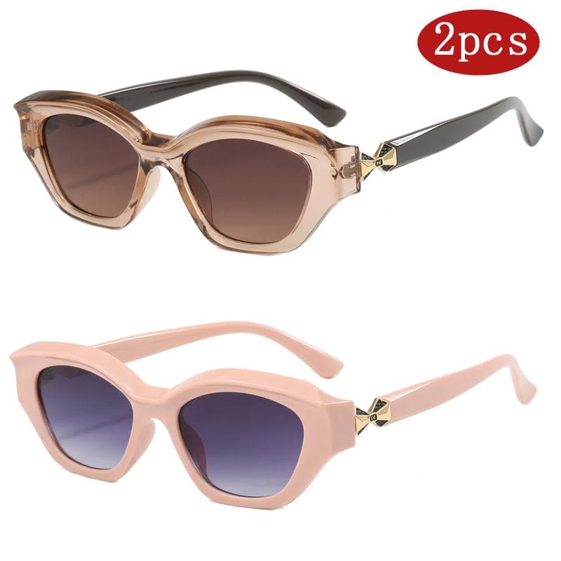 1/2pcs Luxury Cat Eye Metal Sunglasses Women Men Fashion Punk UV400 Shades Sexy Ladies Designer Sun Glasses show as picture