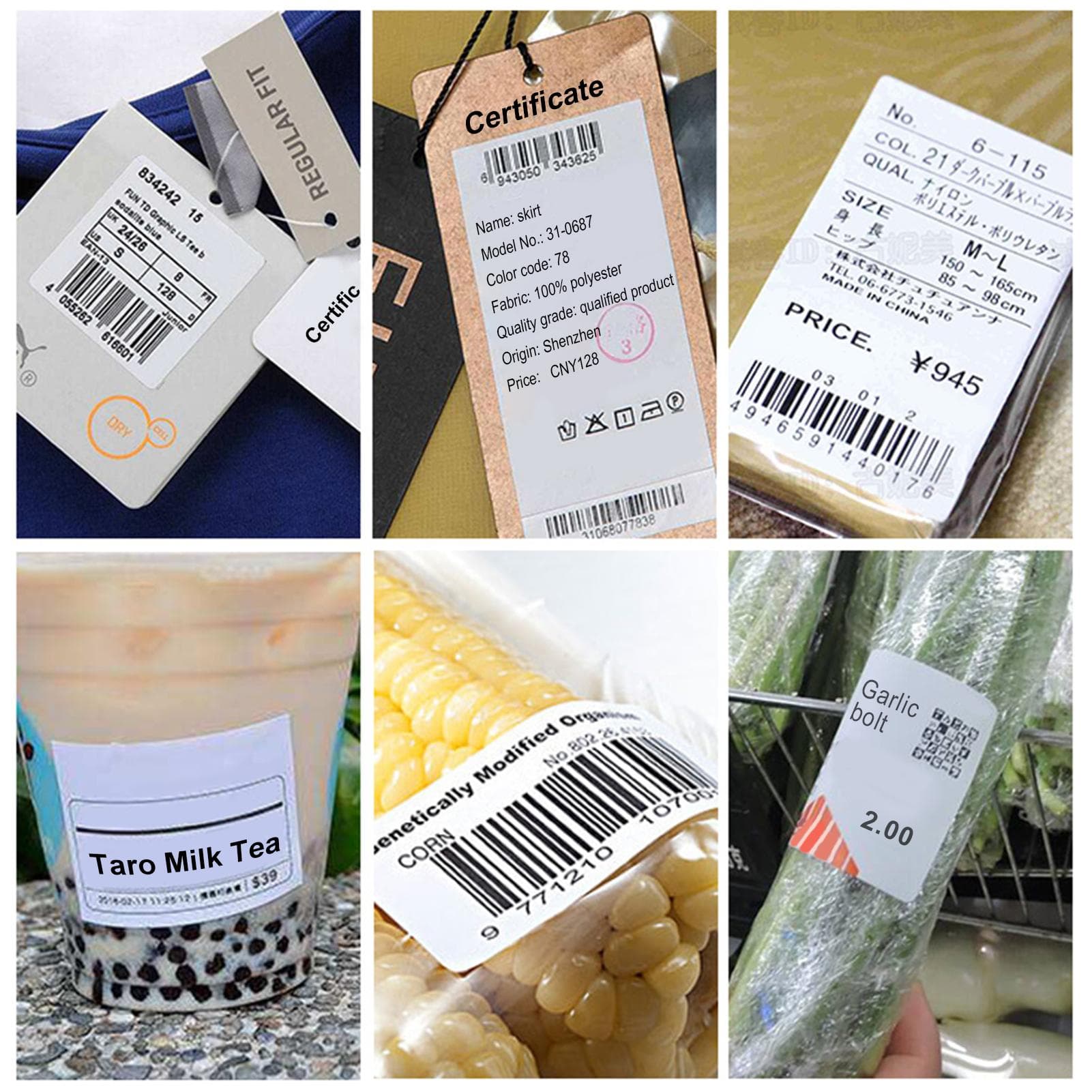 Thermal Printing Label Paper SelfAdhesive Label Printer Sticker Printable Paper Roll Waterproof 60x80mm(95 Sheets)