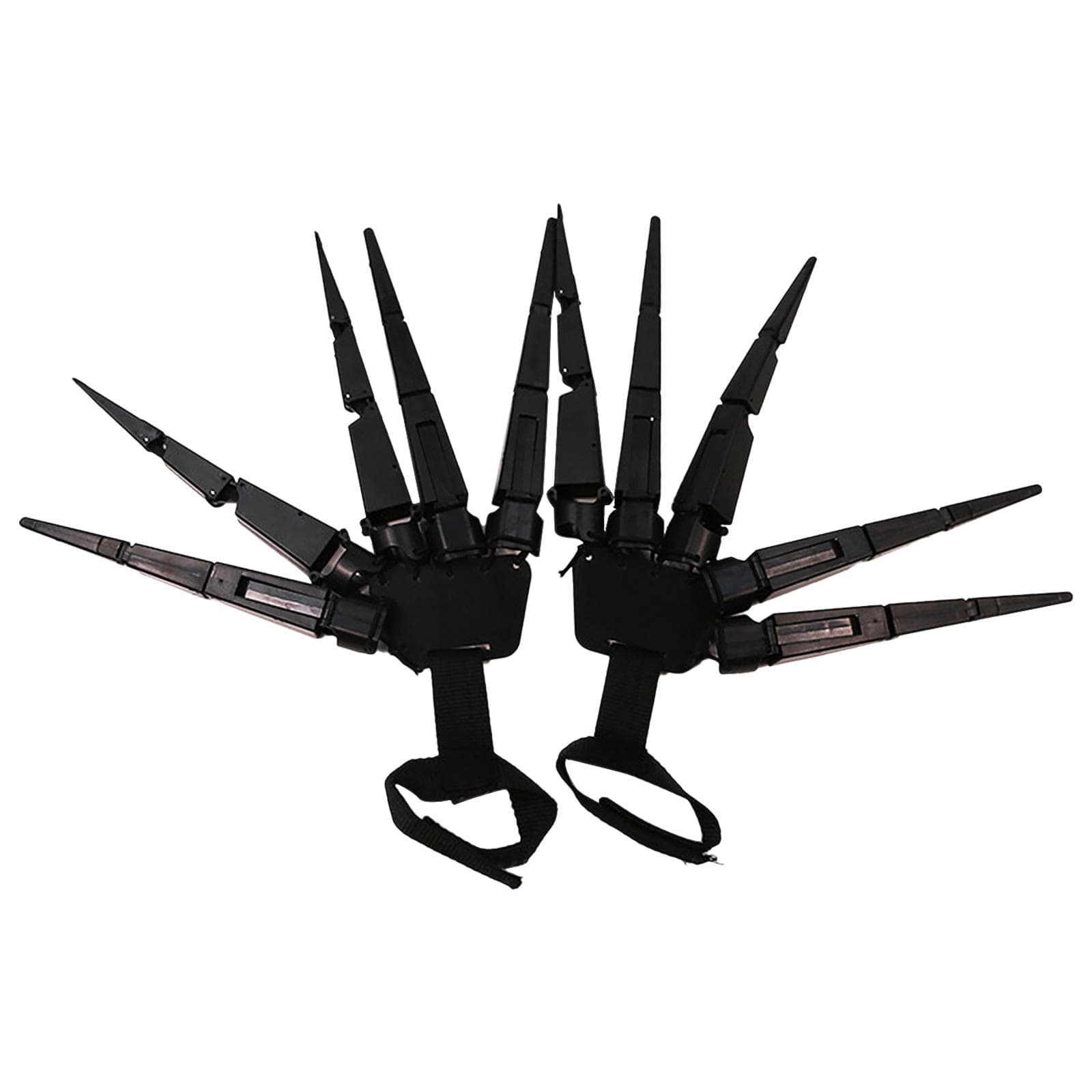 2 Pack Halloween Jointed Fingers Realistic Halloween Skeleton Hands Horror Flexible Joint Fingers black