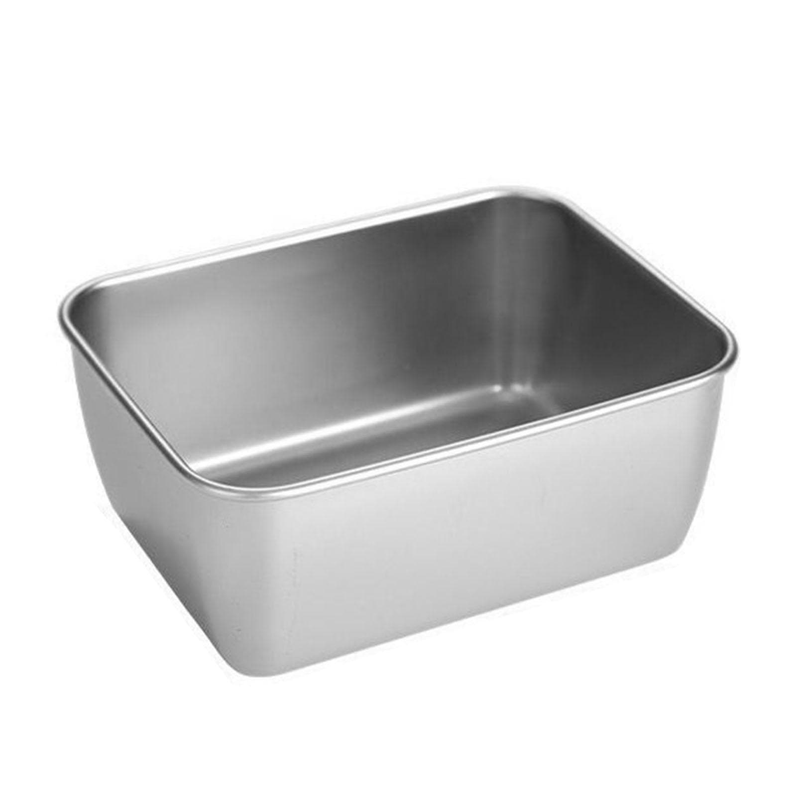 Stainless Steel Storage Box Rectangular Food Storage Containers with Cover for Home Restaurants