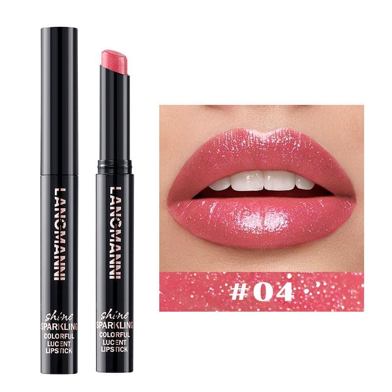 Diamond Pearlescent Lipstick Waterproof Long Lasting Non-stick Cup Matte Velvet Shiny Lipsticks Red Sexy Lips Makeup Cosmetics 04