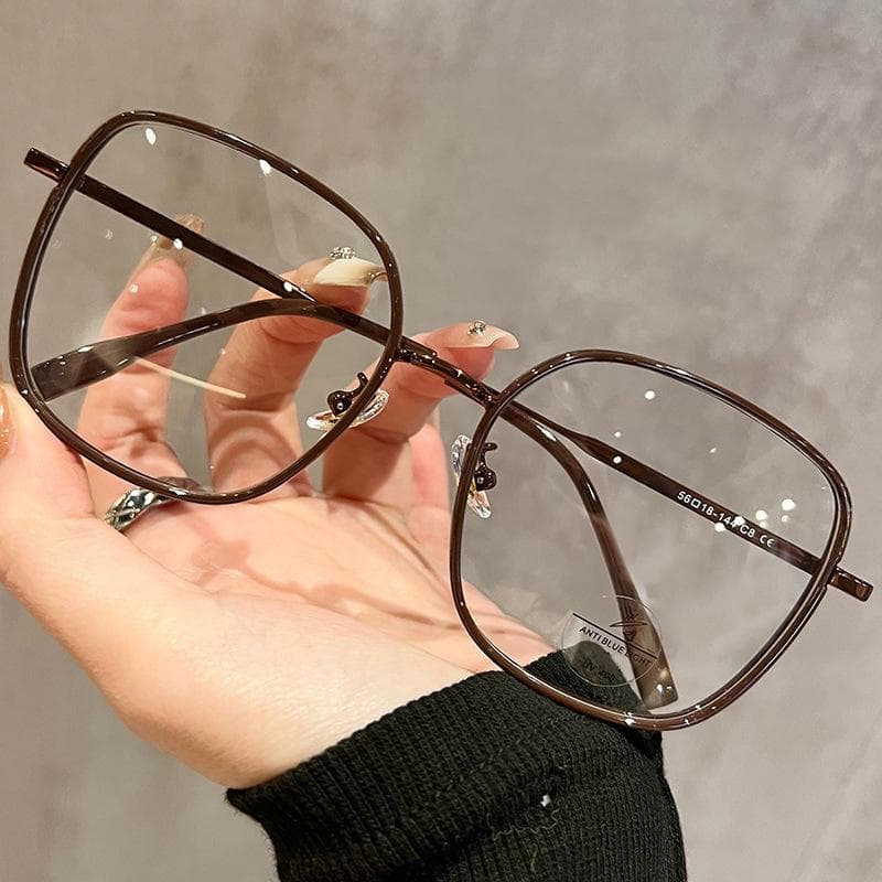 Retro Super Large Frame Glasses For Women High Quality Myopia Eyewear Slim Eyes Design MH9060