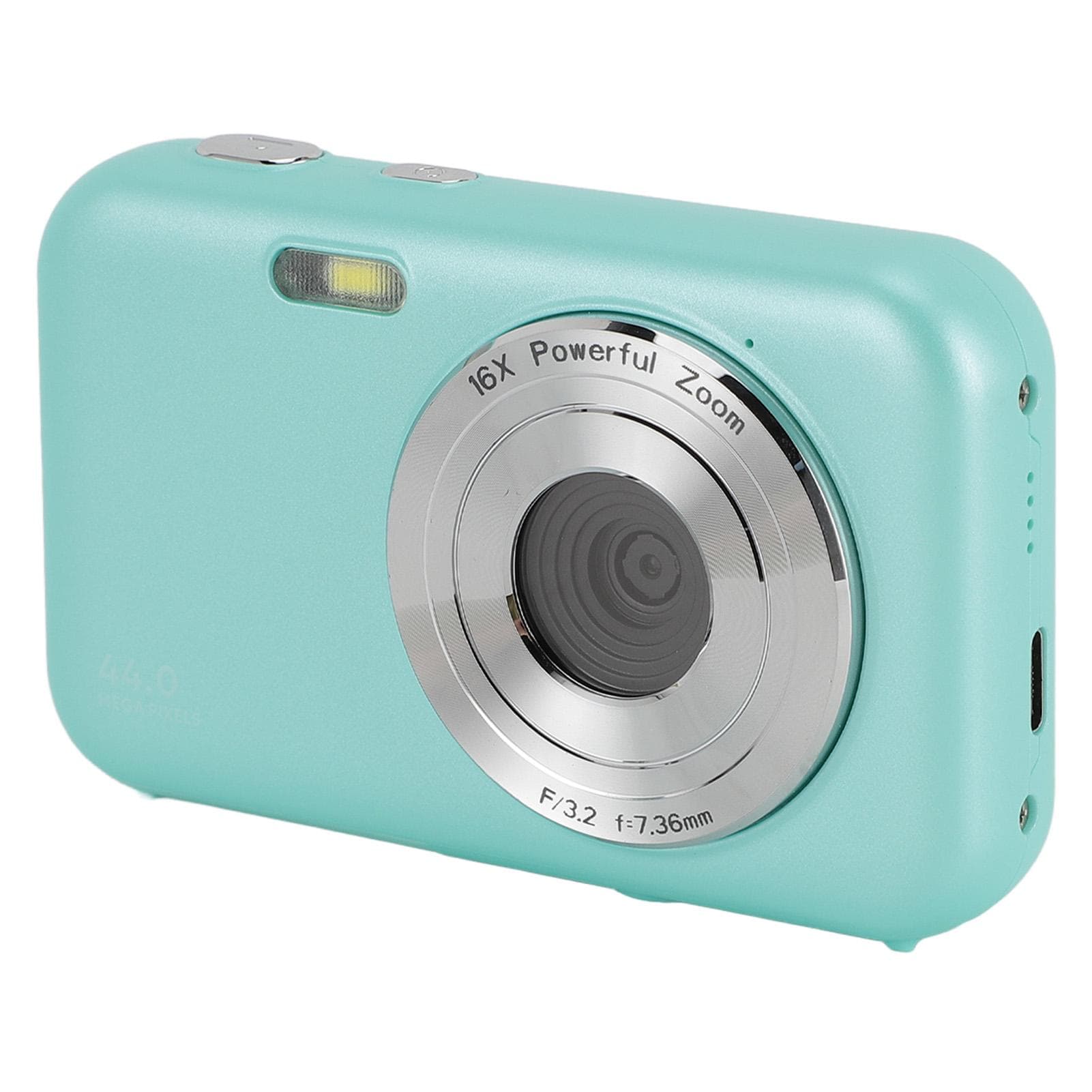 Digital Camera 1080P 2.4 Inch 44MP 16X Zoom Multifunctional Compact Travel Video Camera Black green