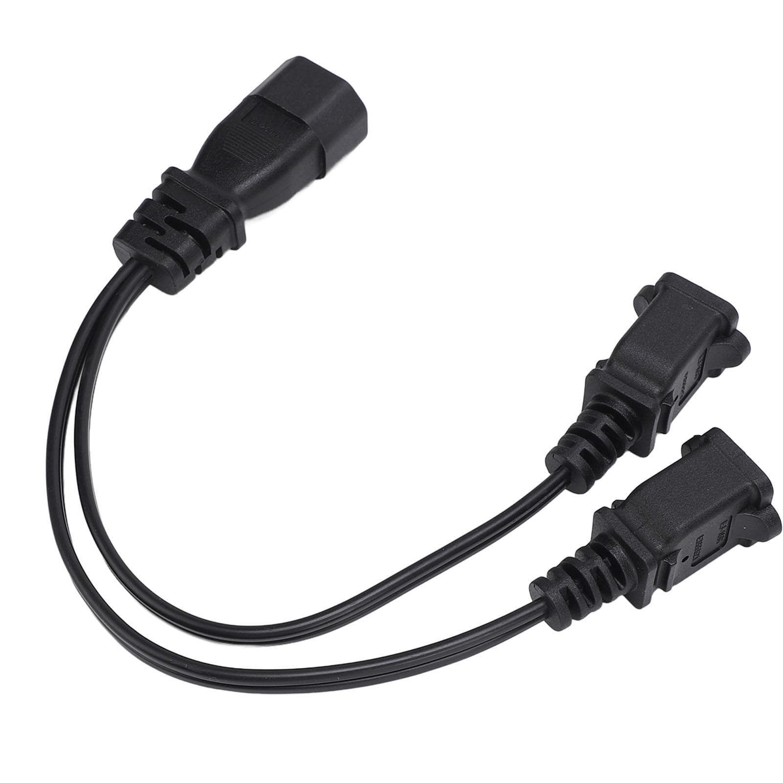 IEC320 C14 Male to 2 Nema 1 15R Female Power Cord PVC Y Splitter Adapter Power Extension Cable for