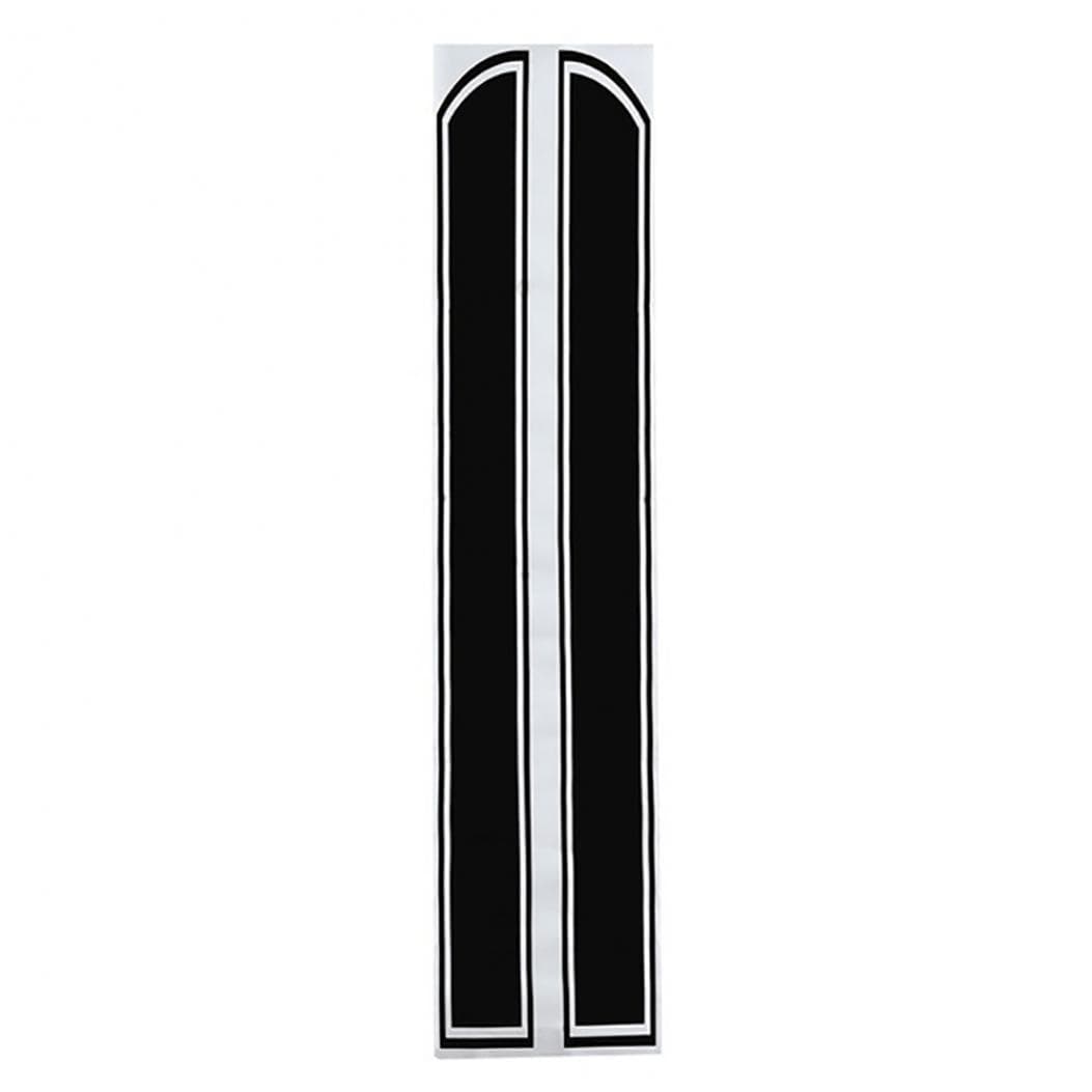 Auto Car Racing Rally Dual Stripes Hood Side Roof Tail Stickers Decals Decor black