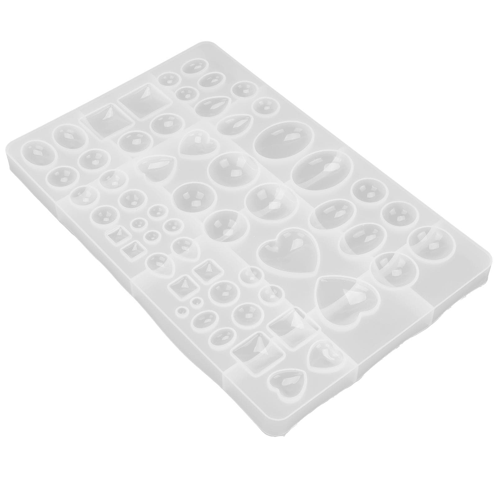 3D 65 Cavity Geometry Resin Casting Mold Jewelry Pendant Silicone Mould for Decoration