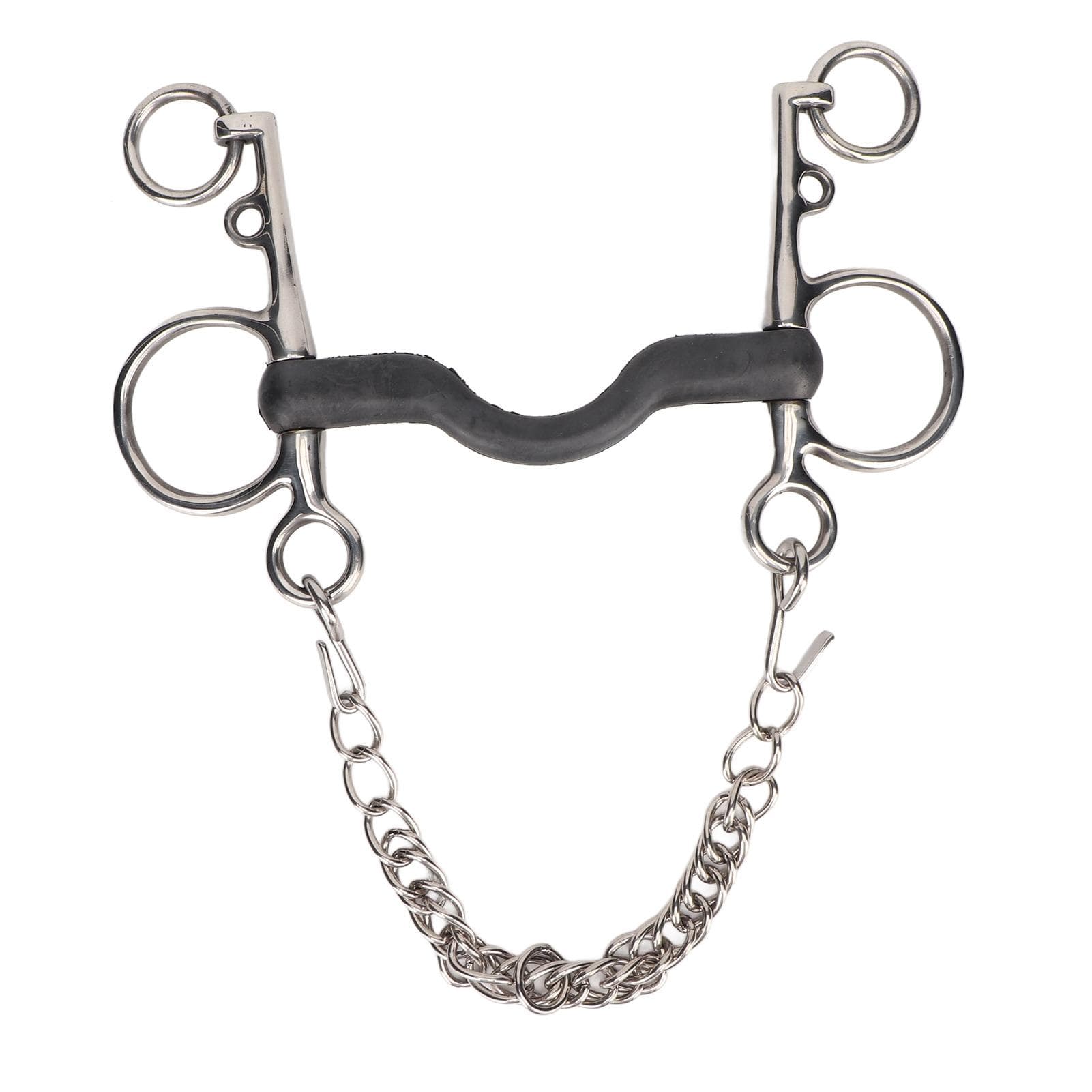 Horse Mouth Bit Stainless Steel Safe Rustproof Hand Polishing Horse Mouth Snaffle for Horse 127MM