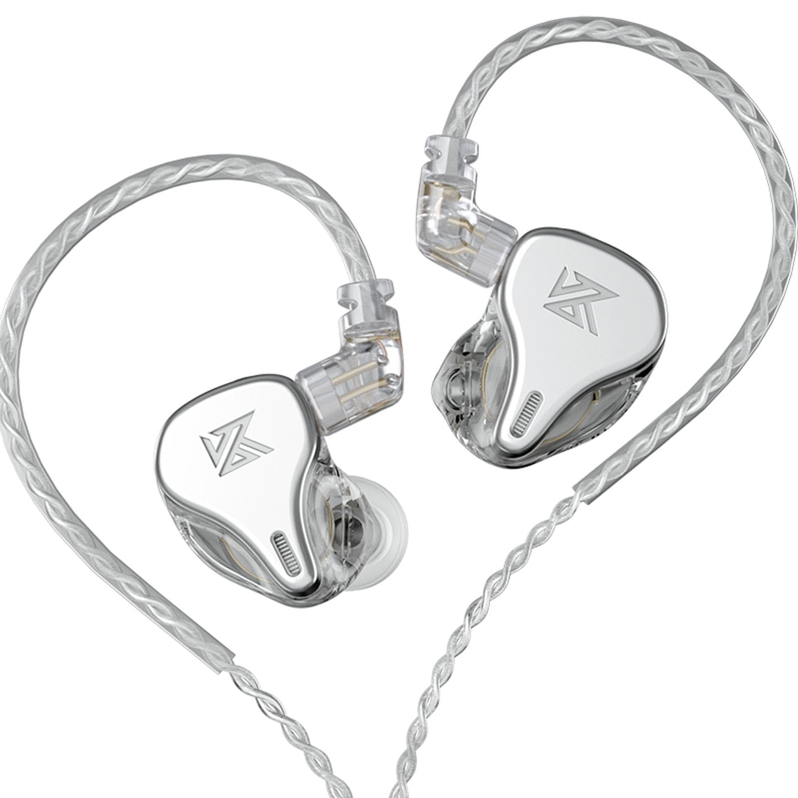KZ DQ6 3.5mm Wired In-ear Headphones 3DD Dynamic HiFi Music Earphone Sports Headset 2pin Detachable No Mic silver
