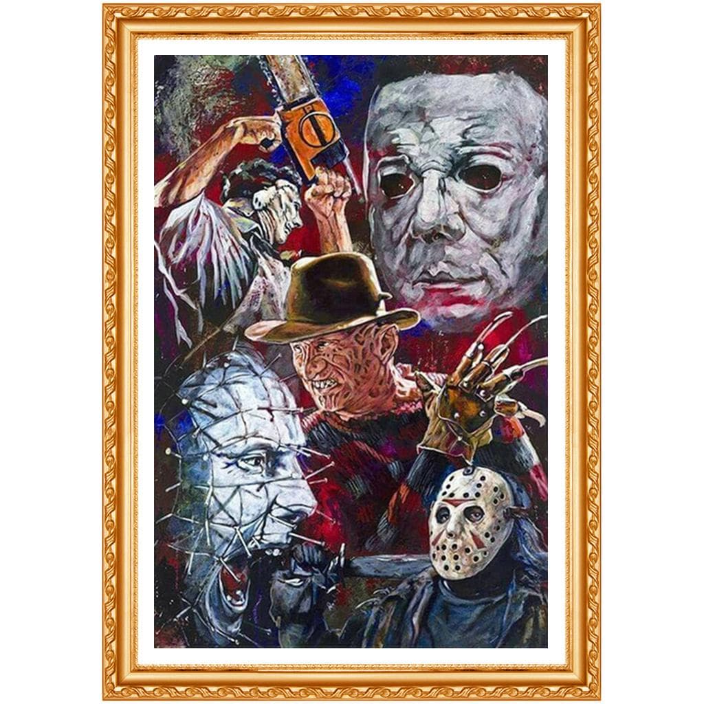Full,Diamond Embroidery,5D,Diamond Painting Horror Saws Kits,Cross Stitch ,Needlework,Crafts 20X30CM