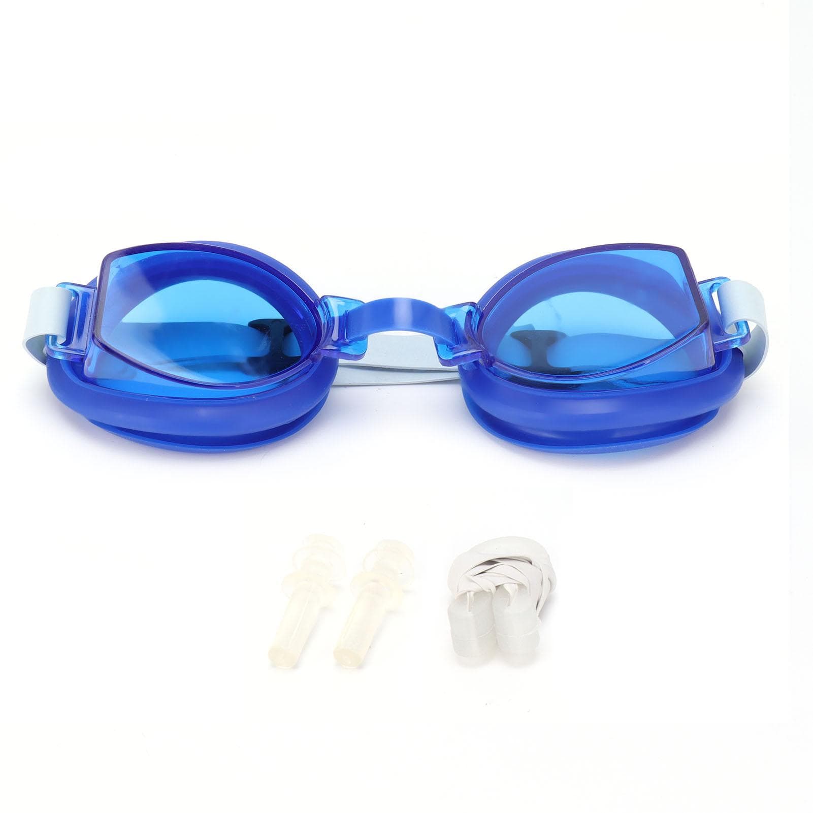 Swimming Glasses with Earplugs and Nose Clip Adjustable Swimming Goggles for Kids ChildrenBlue blue