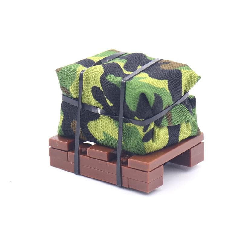 PUBG Soldier Weapons Box Military MOC Guns Weapon City Police SWAT Modern Accessories Figures Parts Blocks Mini Children Toys tan