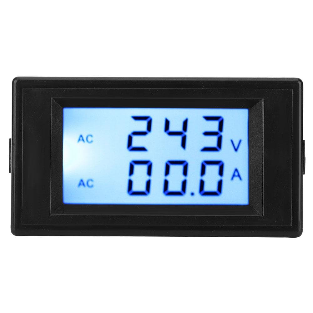 D692042 Dual Display Voltmeter Ammeter AC80300V 050A 0100A with Current TransformerBlack