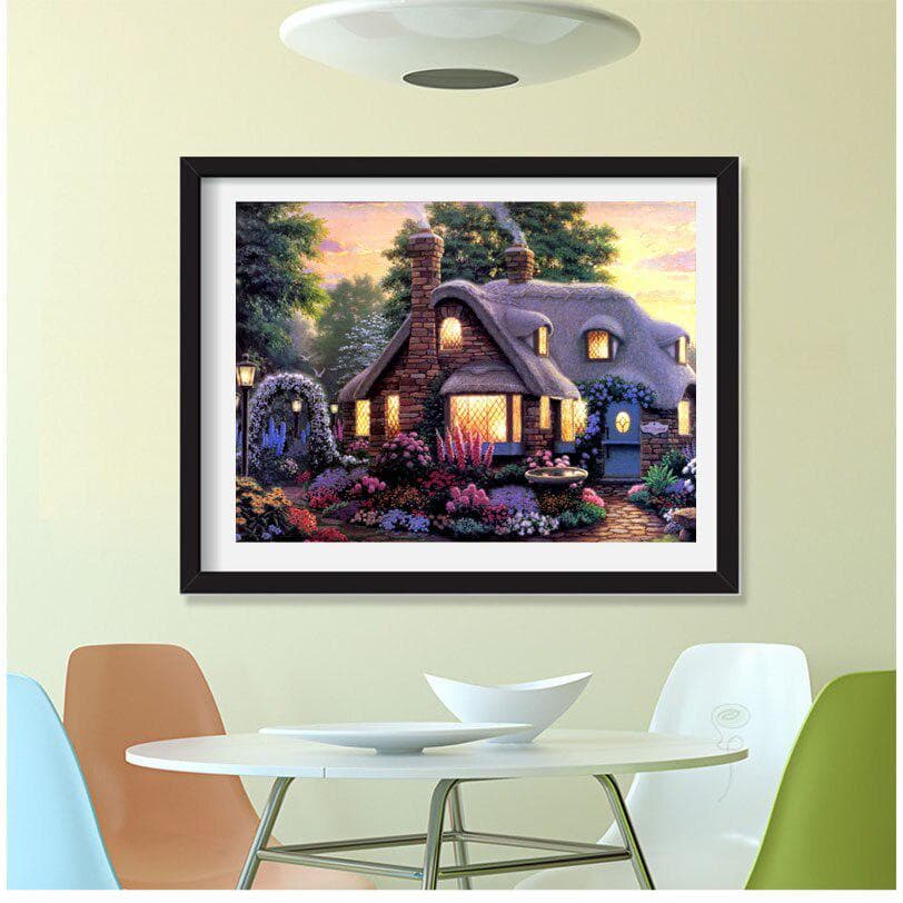 Diamond Painting Scenery Circular Drill Diamond Embroidery Cross Stitch Rhinestone Mosaic Painting 20X30CM