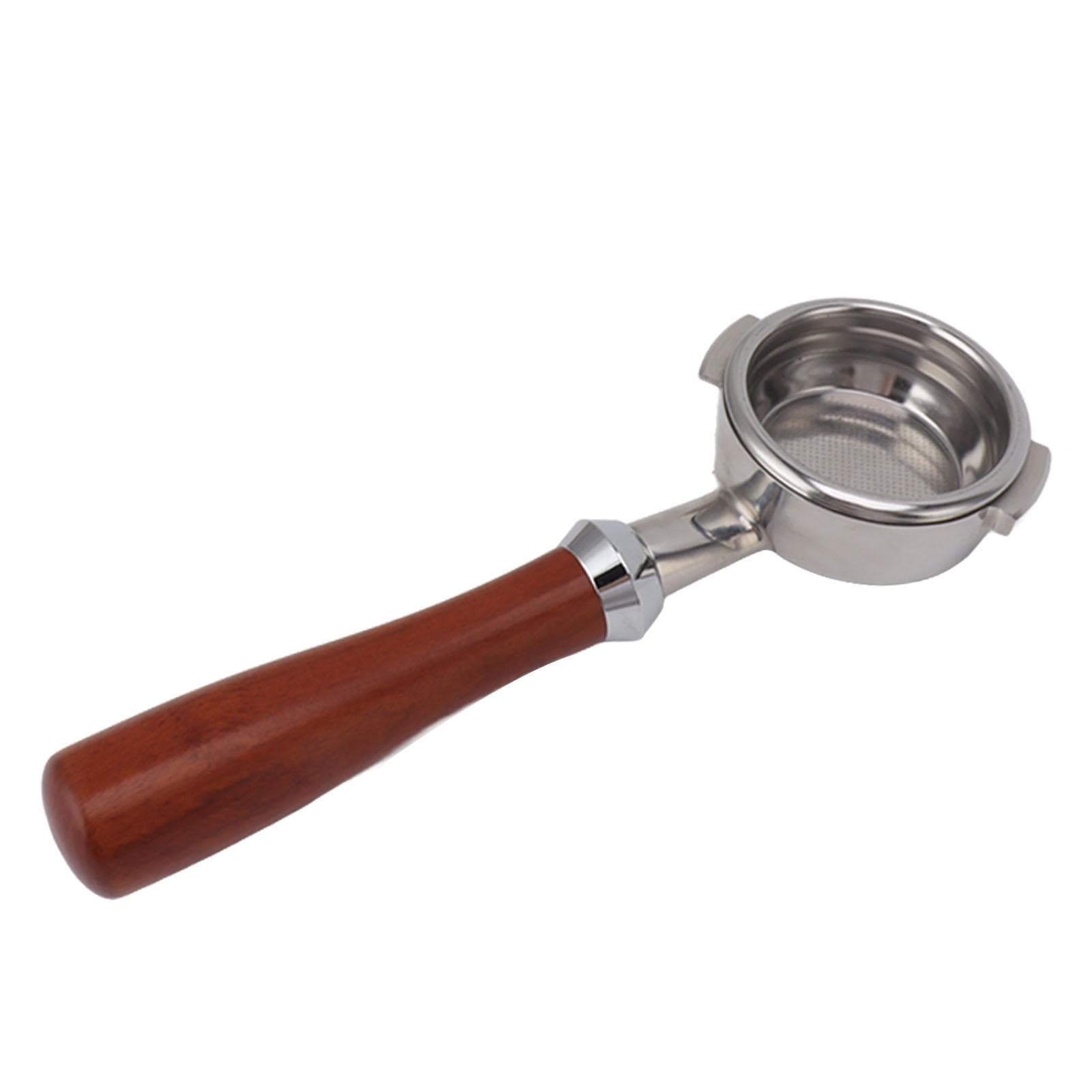 Coffee Bottomless Portafilter Ergonomic Detachable Solid Wood Bottomless Naked Portafilter For L