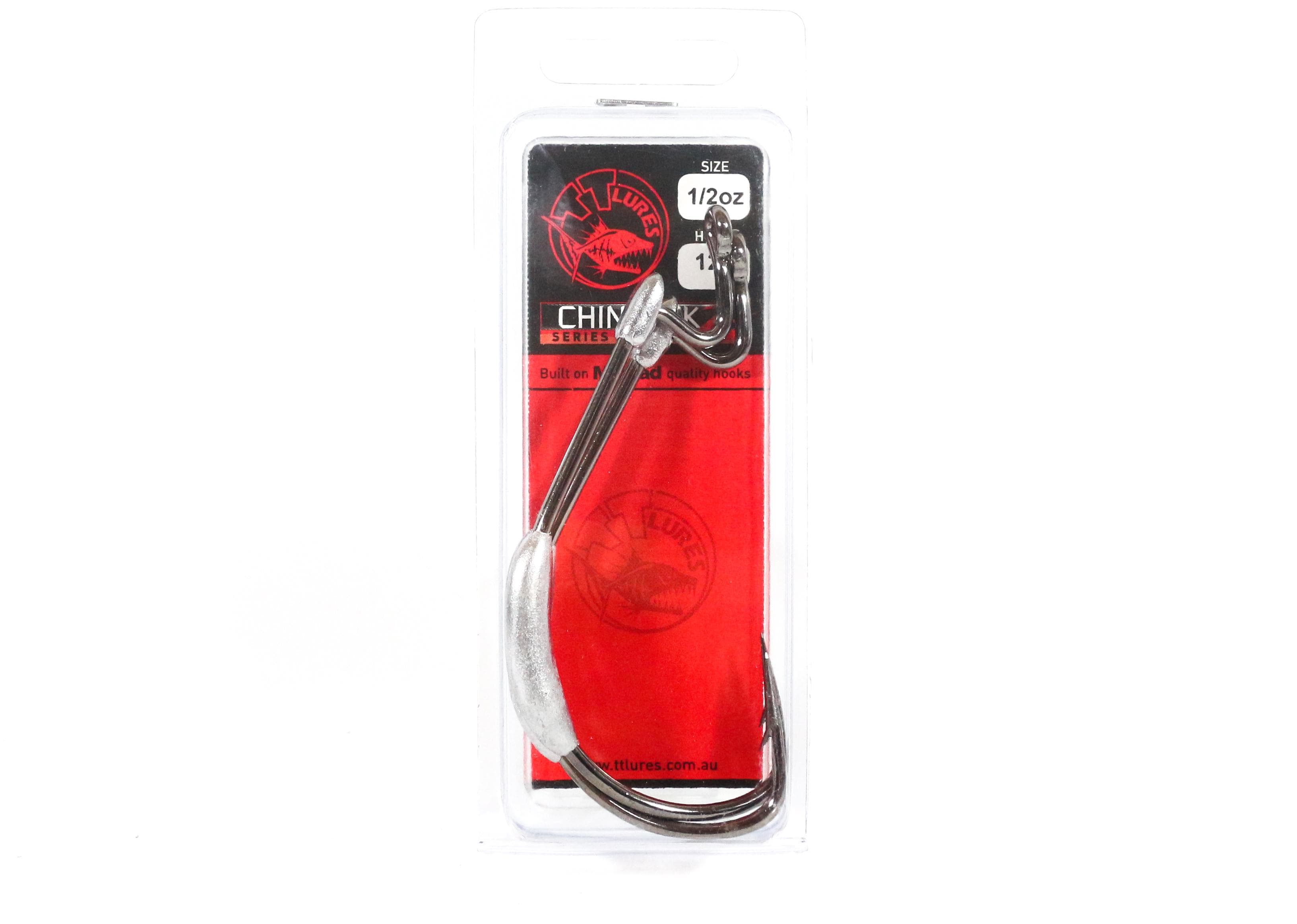 Tackle Tactics TT ChinlockZ Weighted Worm Hook 1/2 oz 12/0 2/pack (5430)