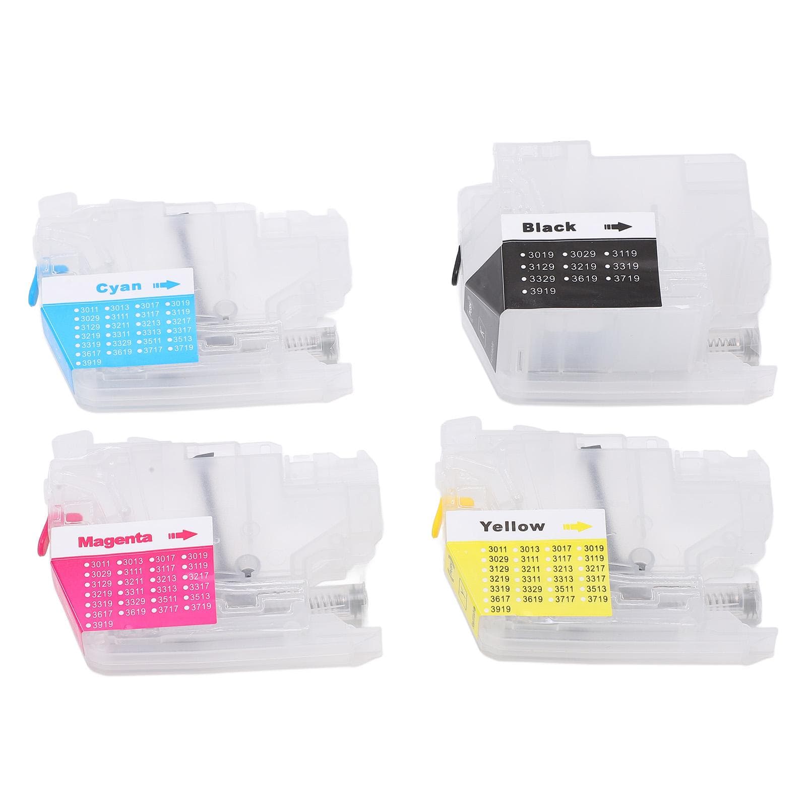 4Pcs Ink Cartridge Refill for LC3017 BK LC3017C LC3017M LC3017Y Printers Replacement