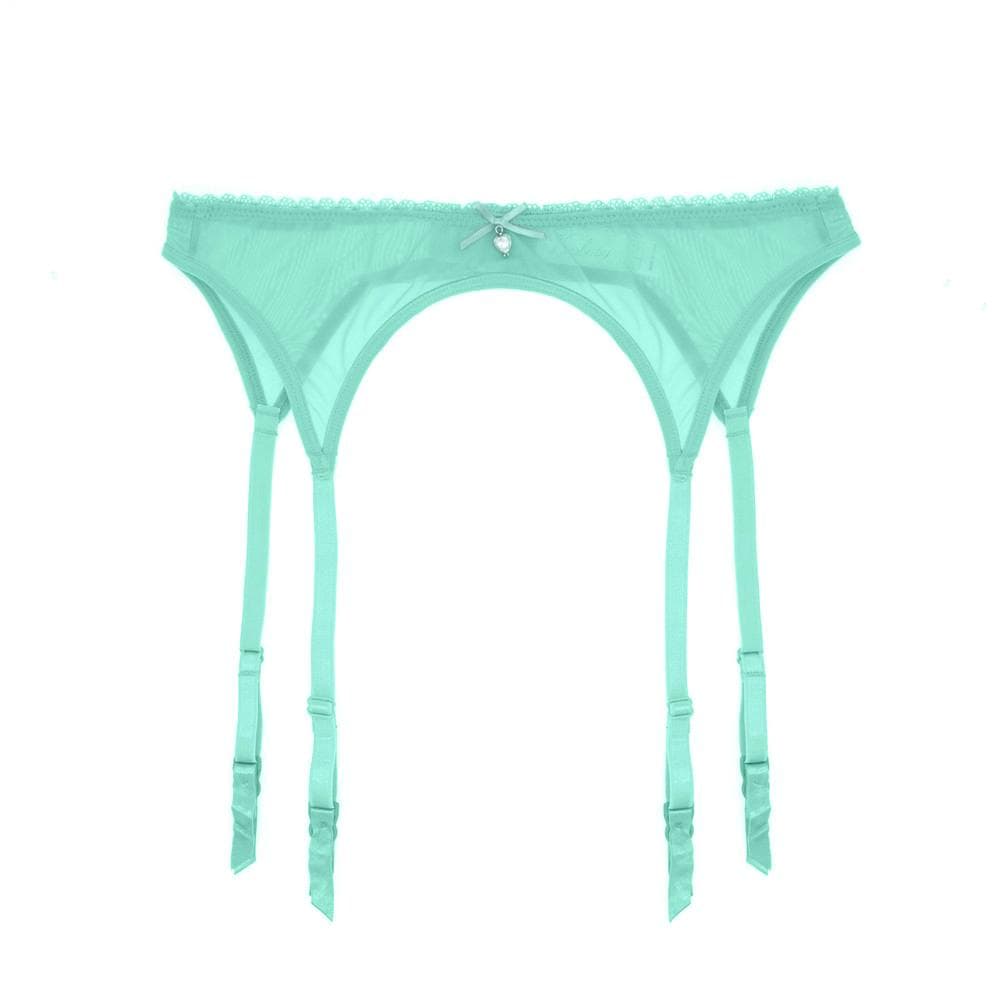 Varsbaby Transparent Solid Underwear Garter Belt XXL green