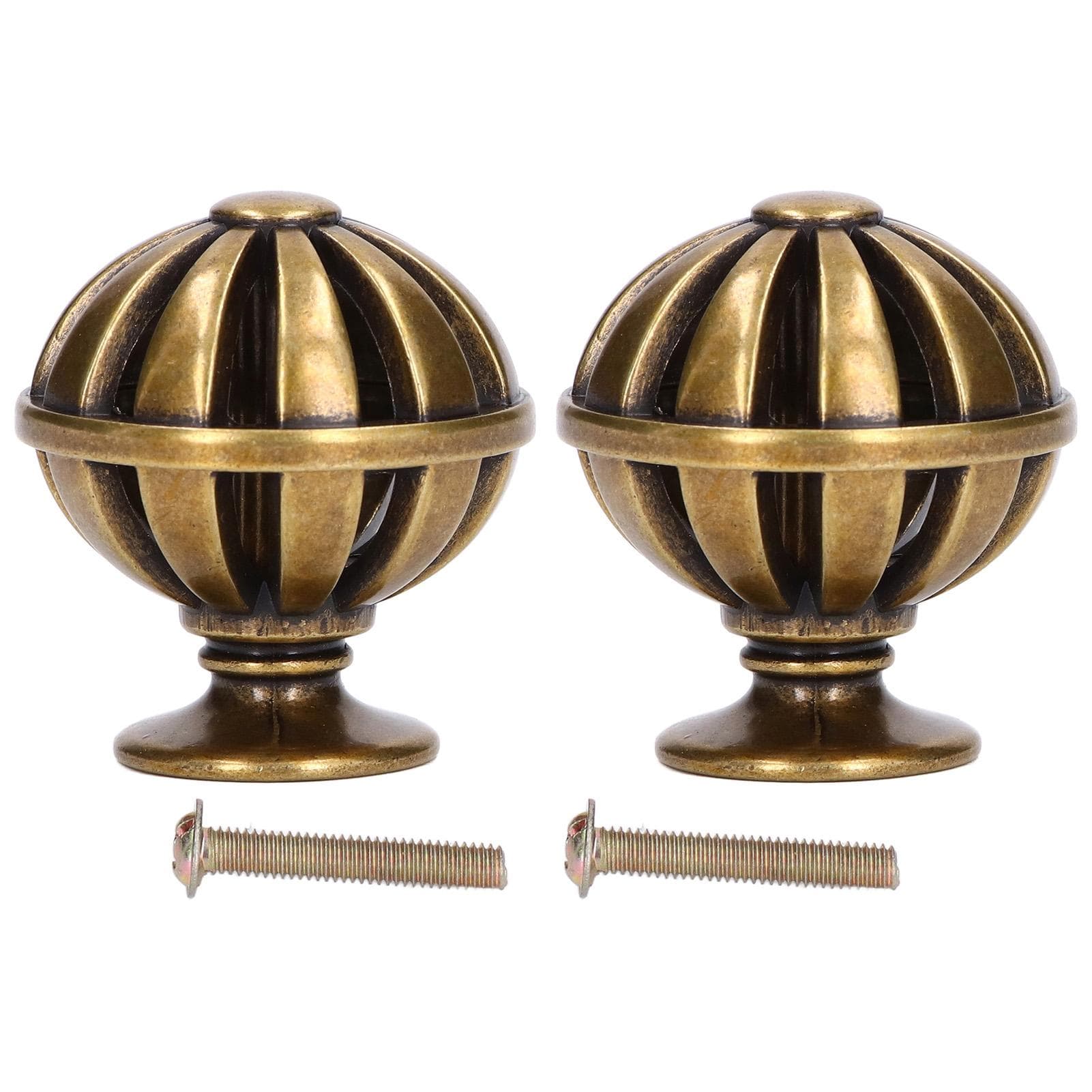 2Set Cabinet Knob Birdcage Hollow Closet Drawer Knob Zinc Alloy Wardrobe Knob for Home