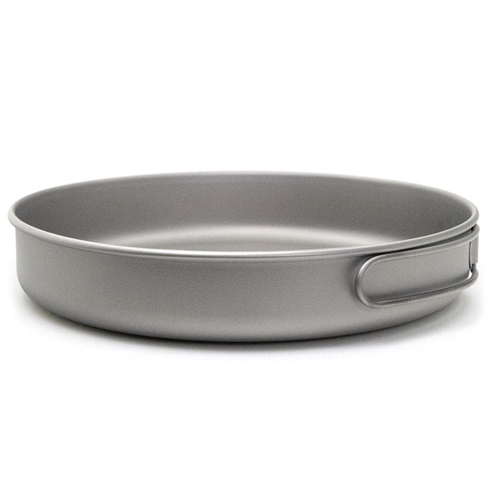 Ultralight Titanium Frypan Outdoor Camping Hiking Picnic Cooking Frying Pan With handle