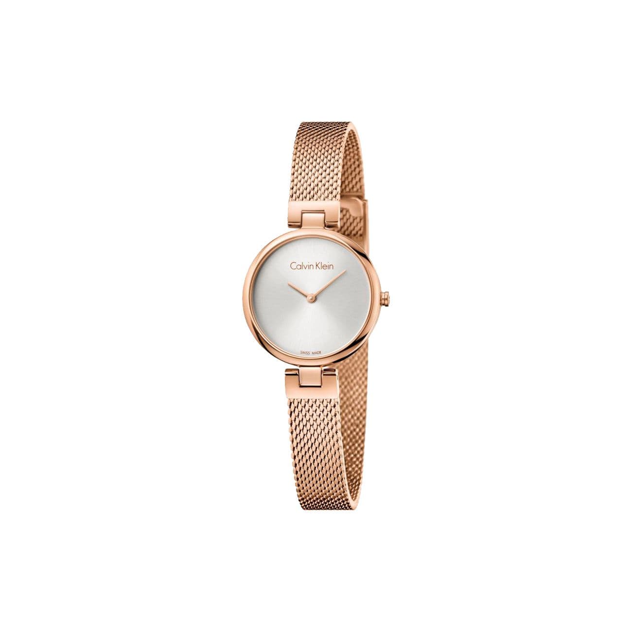 Calvin Klein Elegant Series Watch Quartz Movement Stainless Steel Bracelet Mother Of Pearl Dial Women watches K8G23626 Silver Dial Rose Gold Strap Single Watch
