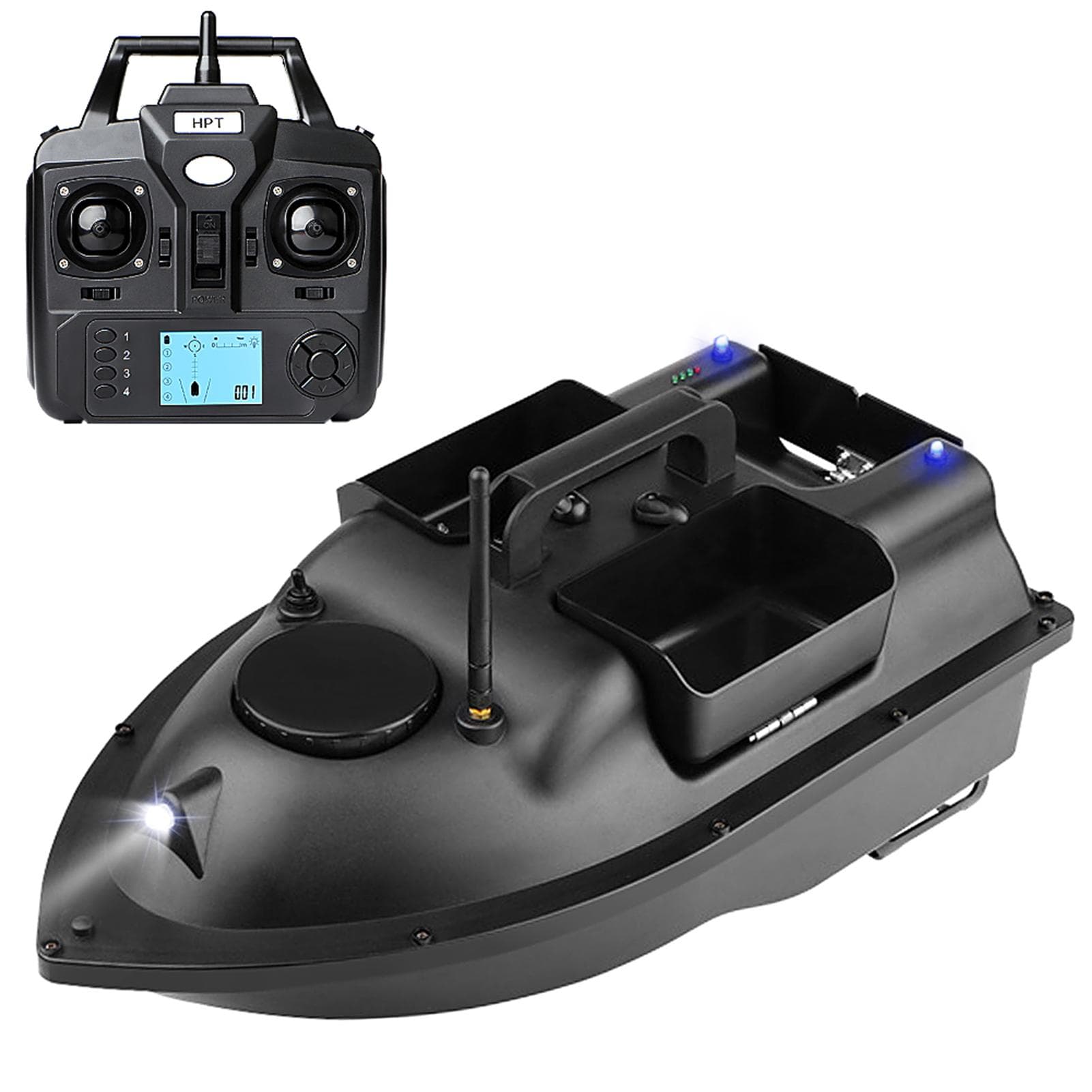 12000mAh GPS Fishing Bait Boat with 3 Bait Containers Wireless Bait Boat with Automatic Return 5200mAh  EU Plug