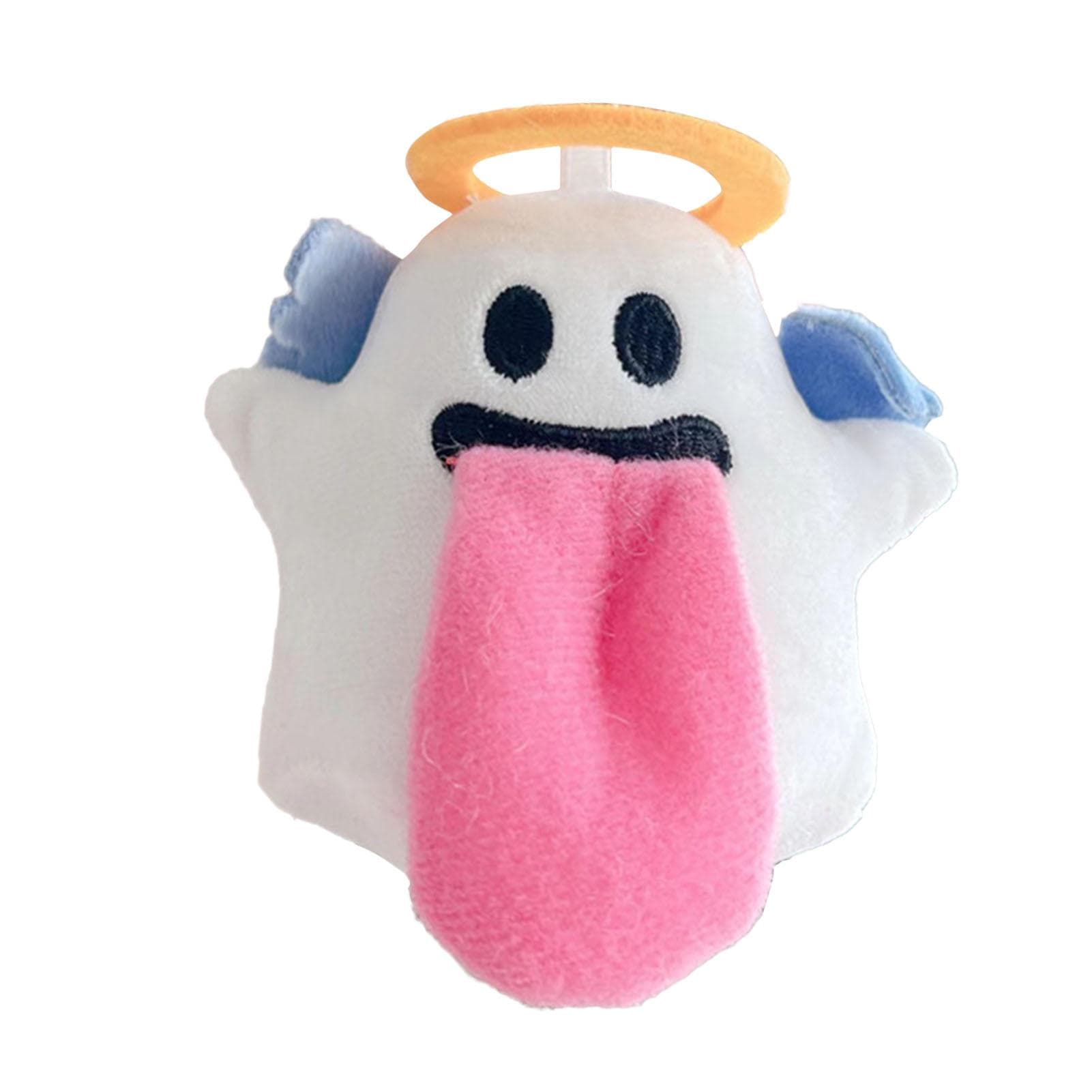 Cute Plush Doll Keychain Pendant Funny Stuffed Toy Pendant Keyring for Purse Backpack Handbag White white