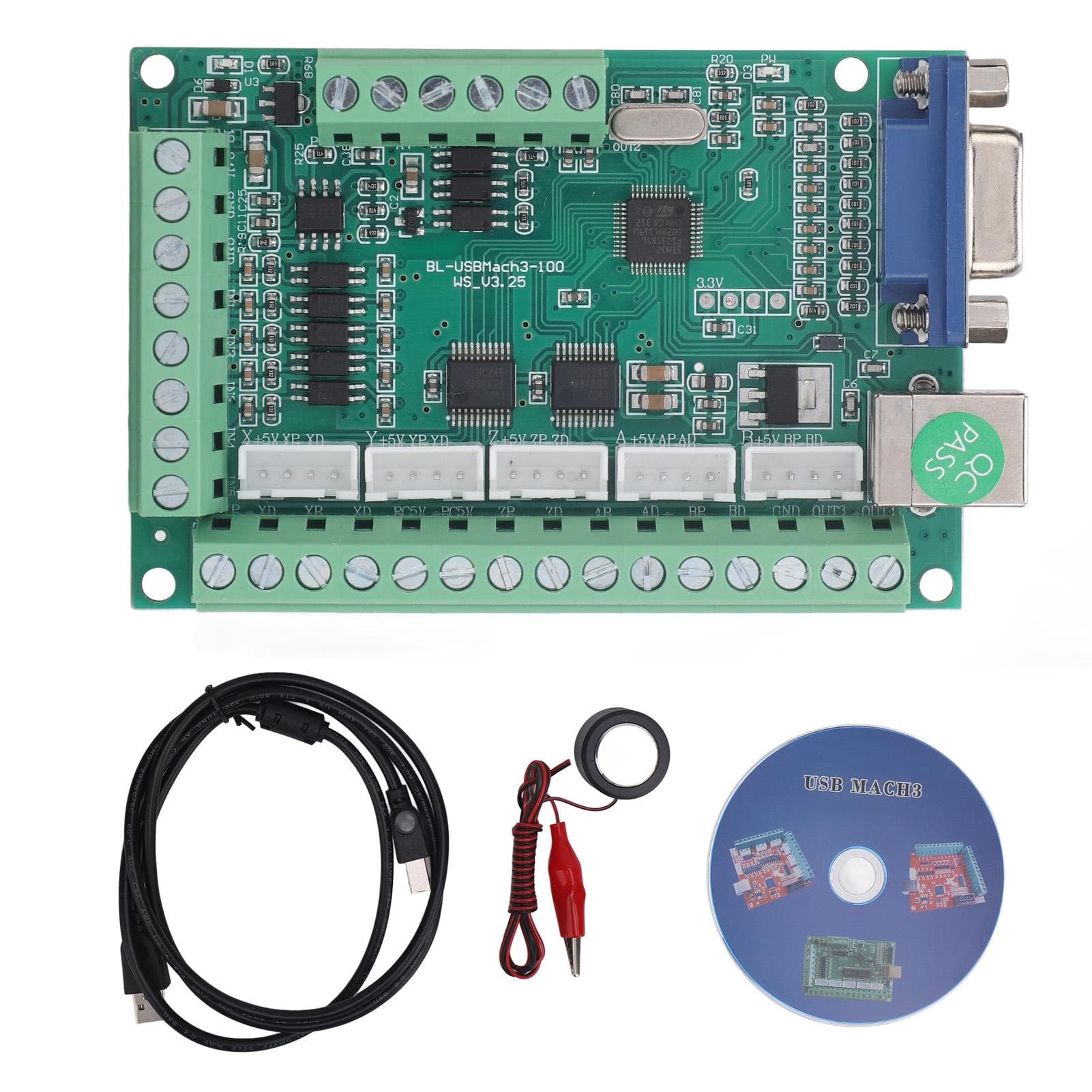 V3.25 5 Axis Control Card Kit USB Motion Control Controller Board Z Probe for CNC Carving Engraving