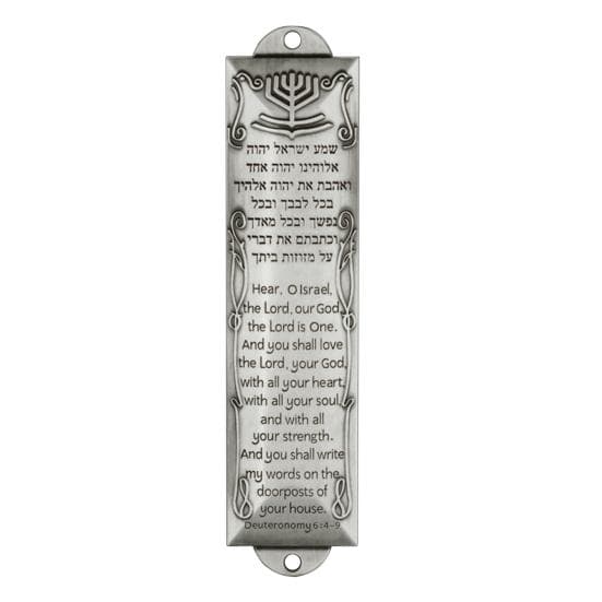 Door Mezuzah Rustproof Corrosion Resistant Metal Jewish Mezuza Plaque Door Window Decoration Blessing Gift silver