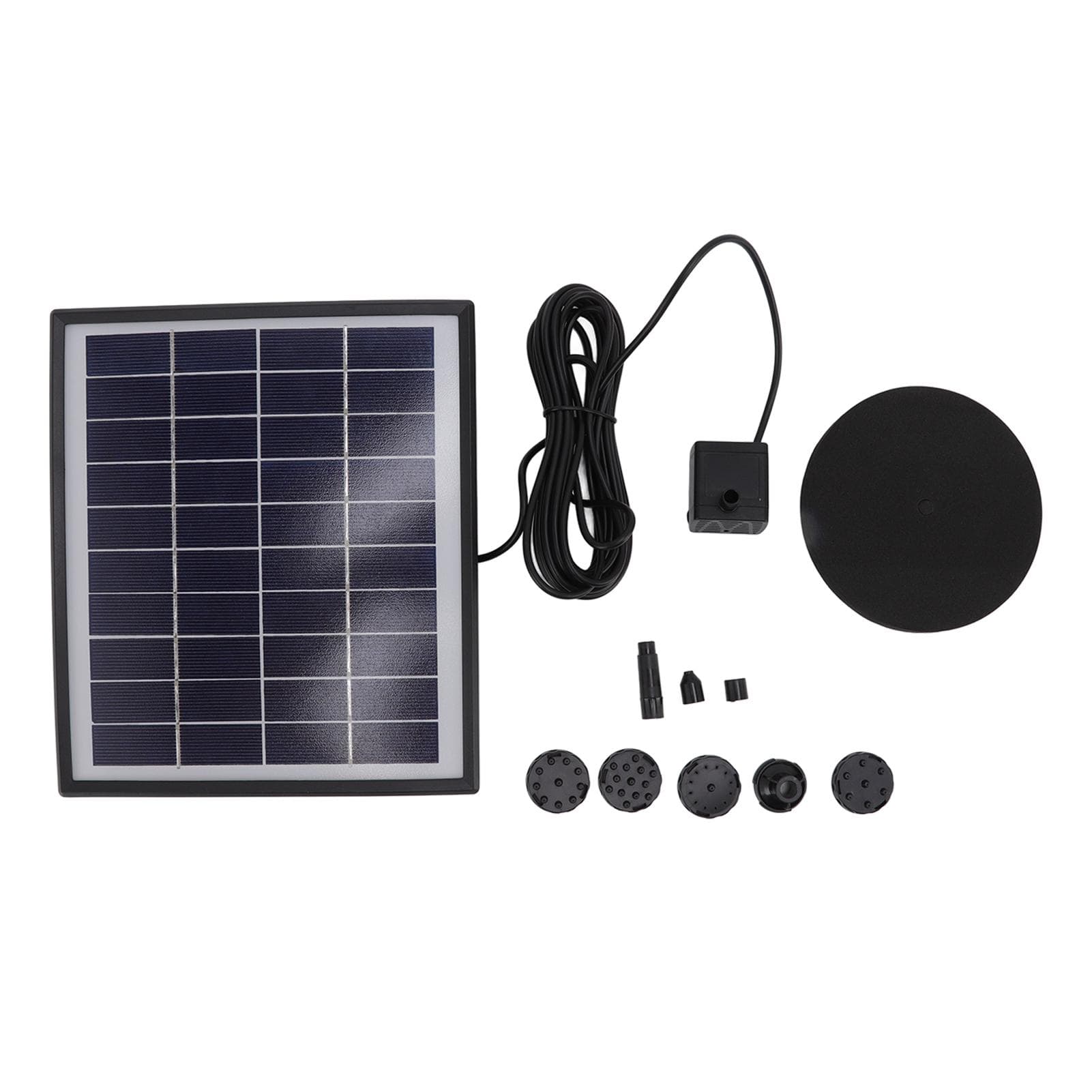 Solar Fountain Pump 5.0W Prevent Clogging Portable Easy to Clean Solar Water Pump Floating Fountain