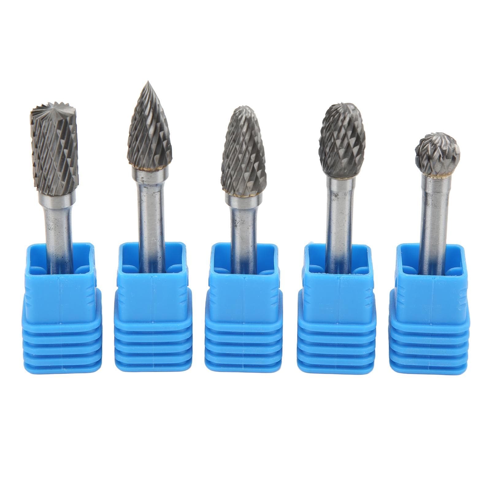 5pcs 6x10mm Double Cut Tungsten Carbide Rotary Burr File Set for Machinery Aviation Automobile Ship