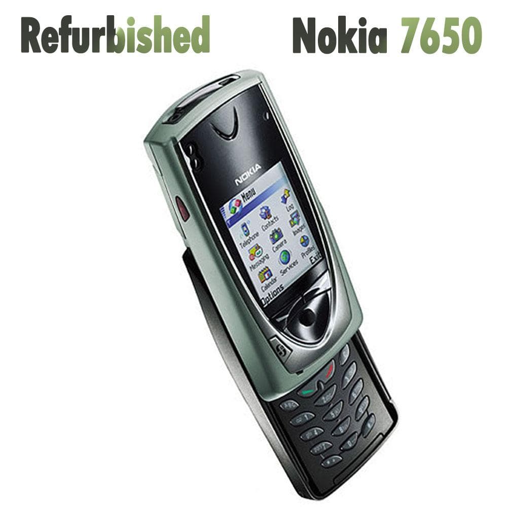 Refurbished Nokia Original Nokia 7650 2G Symbian 6.1 Mobile Phone With 1 SIM 1 bettary 1 charger gray