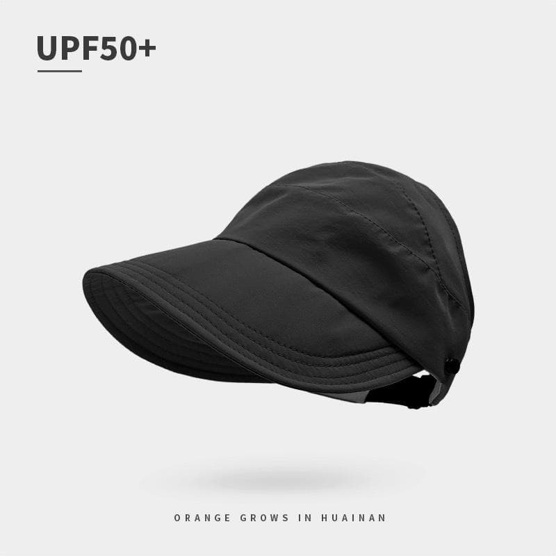 Quick Dry Hat Summer Empty Cap Women's Upgrade Can Hang Mask Outdoor Visor Thin Quick Dry Sunscreen Hat black