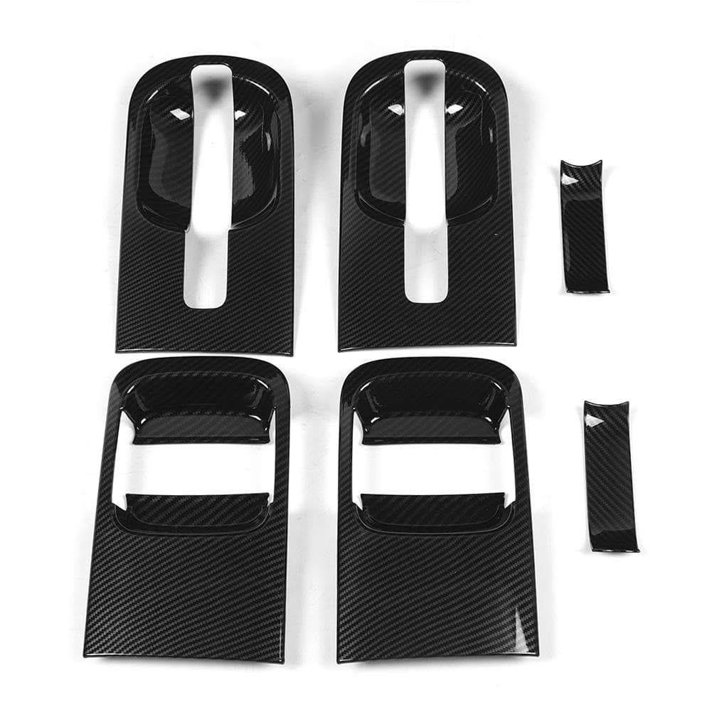 6pcs Carbon Fiber Style Door Handle Bowls Fits for Hyundai Grand Starex H1 2019