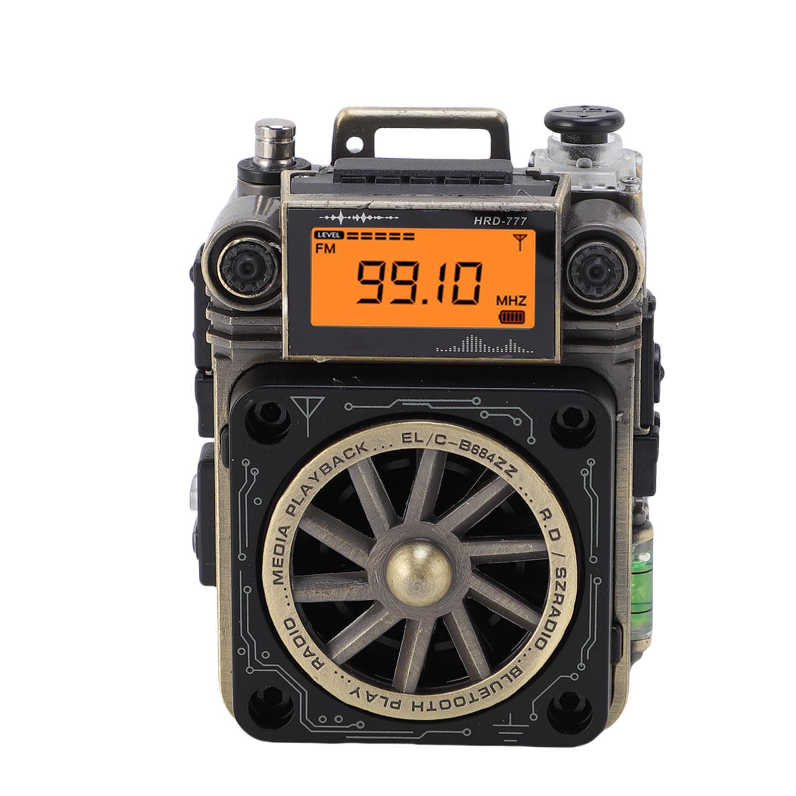 Radio FM AM SW Wideband Rechargeable Multifunctional BT Full Band Finger Radio for Home Car Travel bronze