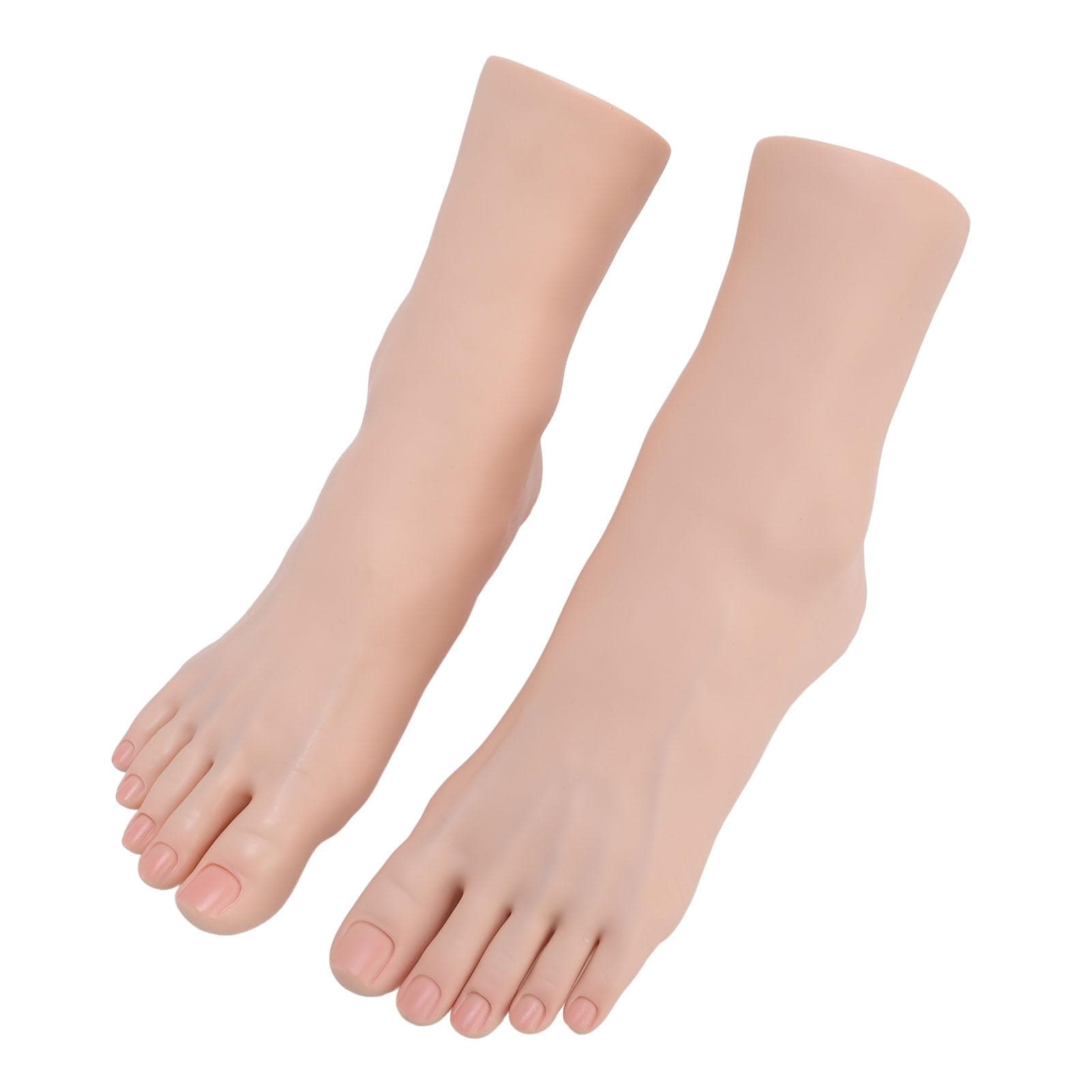 1 Pair Simulation Foot Model Soft Touch Massage Technique Practice Nail Art Display Foot Model for