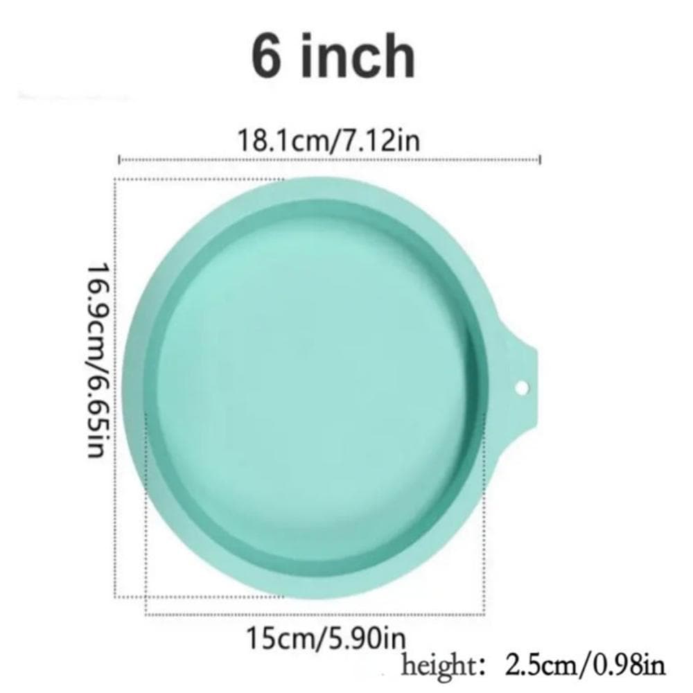 6 Inch Round Silicone Layer Cake Mould Silicone Mousse Cake Mold Layered Cake Round Shape Mold Cake Baking Tool Kitchen Tool green
