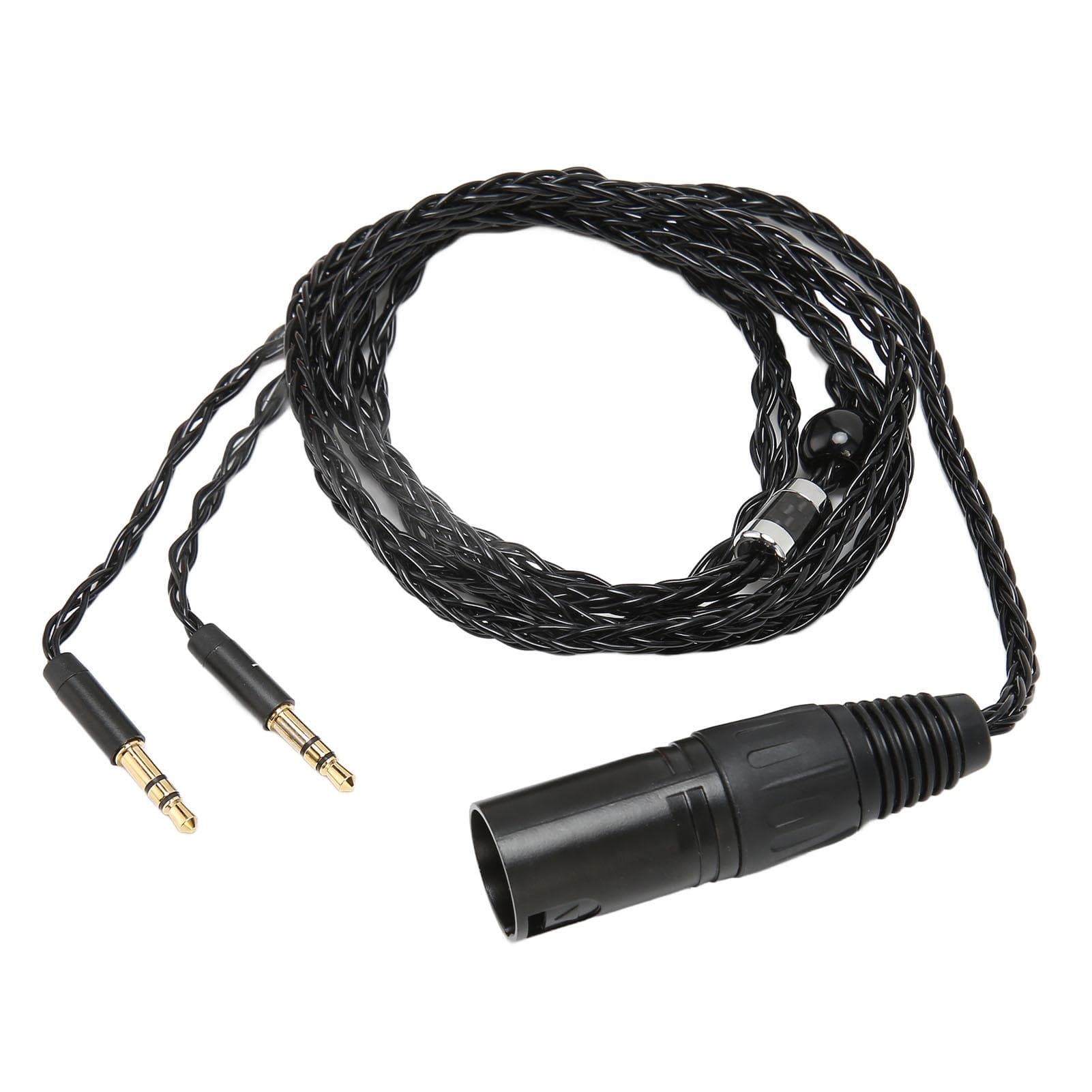 4 Pin XLR Male to Dual 3.5mm Male Headphone Cable for Arya Sundara Ananda HE400SE for MDR Z7 Z7M2