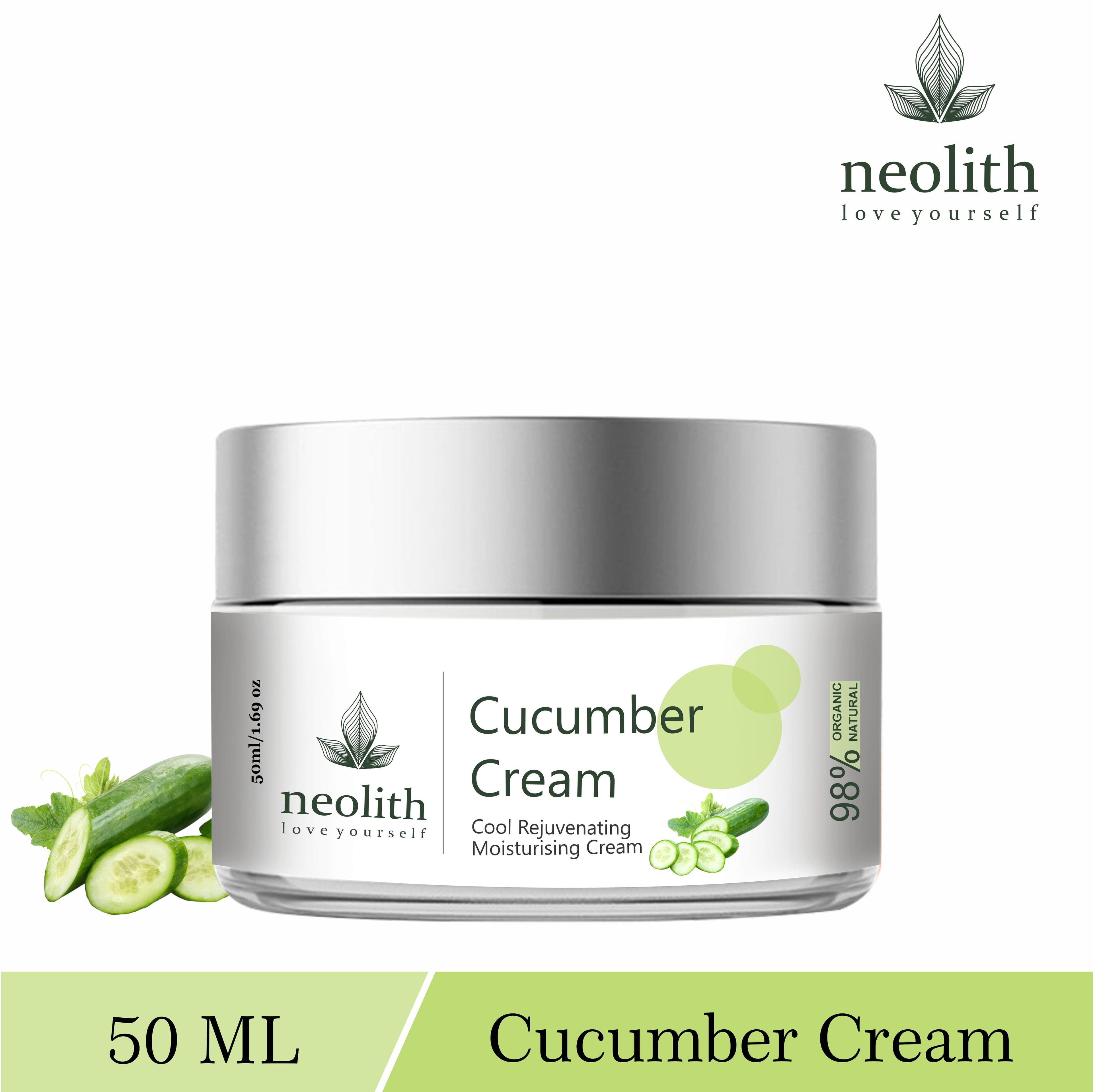 Neolith Cucumber Soothing Gel Cream || Non oily, For Soothing, Nourishment, Light Moisturiser || For Men & Women 50 ML white