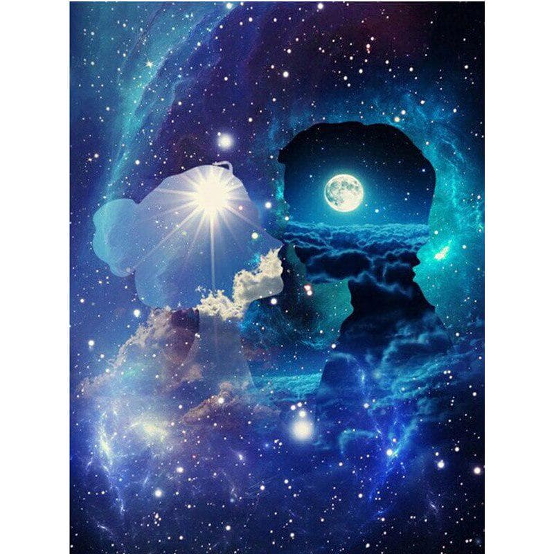 Diamond Painting Starry Sky Lover Diamond Mosaic Handmade Needlework Diamond Embroidery Cross Stitch 20X30CM
