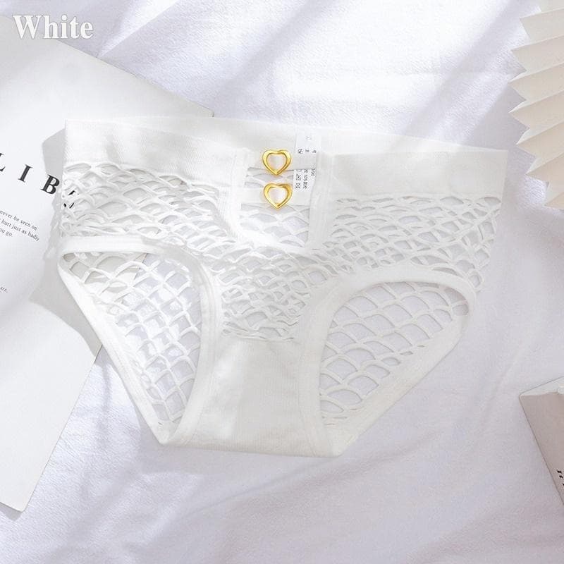 Women's Fashion Breathable Panties High Elastic Underwear Female Bottoms Ladies Panty Briefs Lingerie LM M white