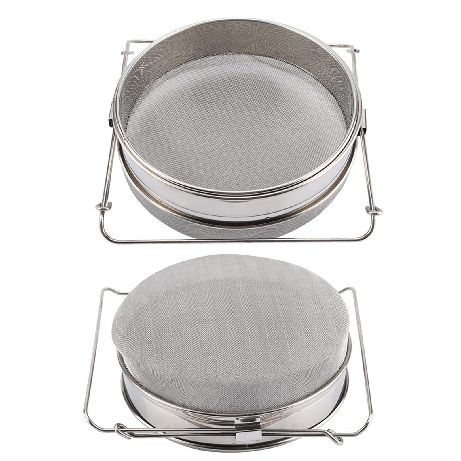 Big Stainless Steel Double Layer Honey Sieve  Strainer  Filter Set with Adjustable Arms
