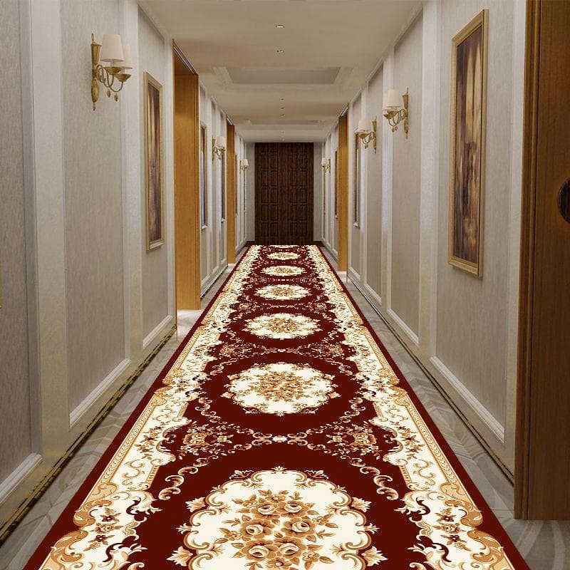 Long Persian Carpet Vintage Home Hallway Carpet Living Room Bedside Bedroom Area Rug Hotel Aisle Corridor Rug Entrance Anti-skid 80x200cm