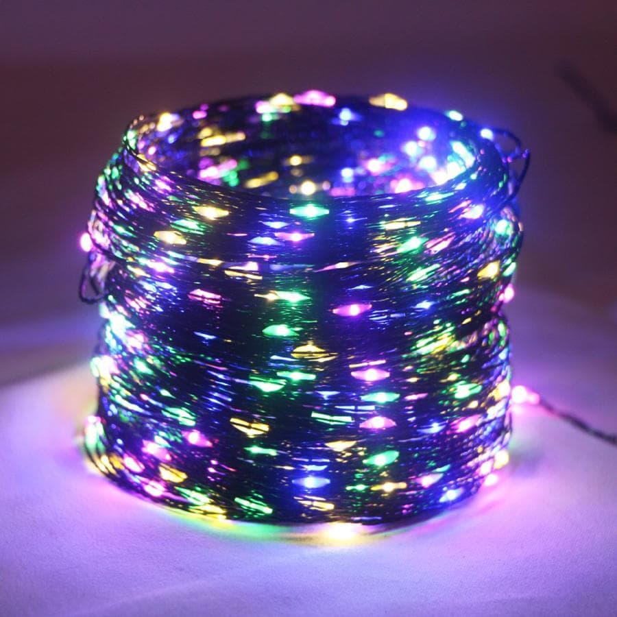 10M/50M/200M LED Green Wire String Lights Christmas Fairy Lights Garland With Remote Outdoor Christmas Tree Decor Lights For New Year Party Home Patio 120M 1200LED multicolour