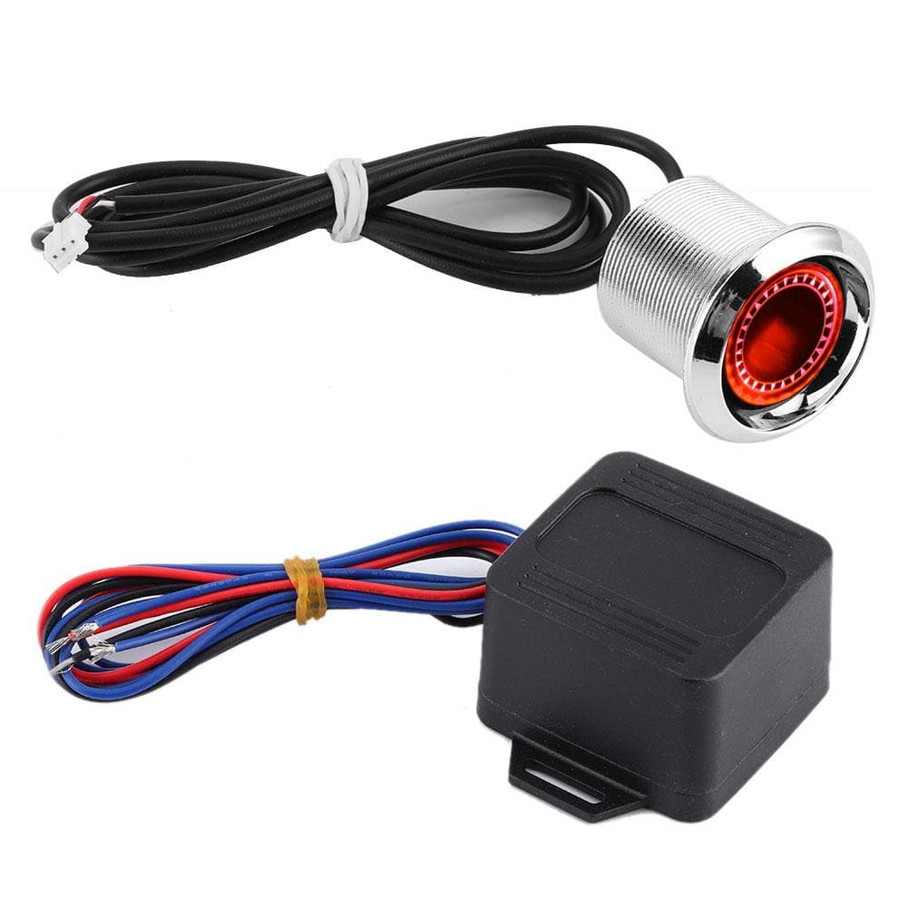 Universal 12V Engine Push Start Starter Button Switch Kit ModificationRed Light red